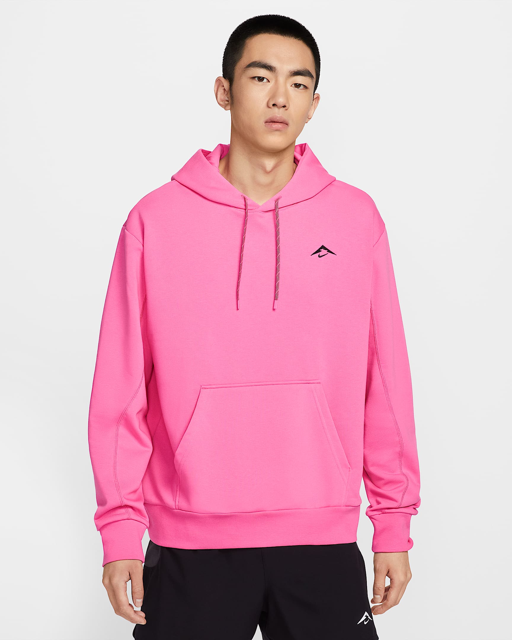 Nike Trail Magic Hour Dri-FIT 男子越野速干跑步连帽衫 - 亚紫粉/黑