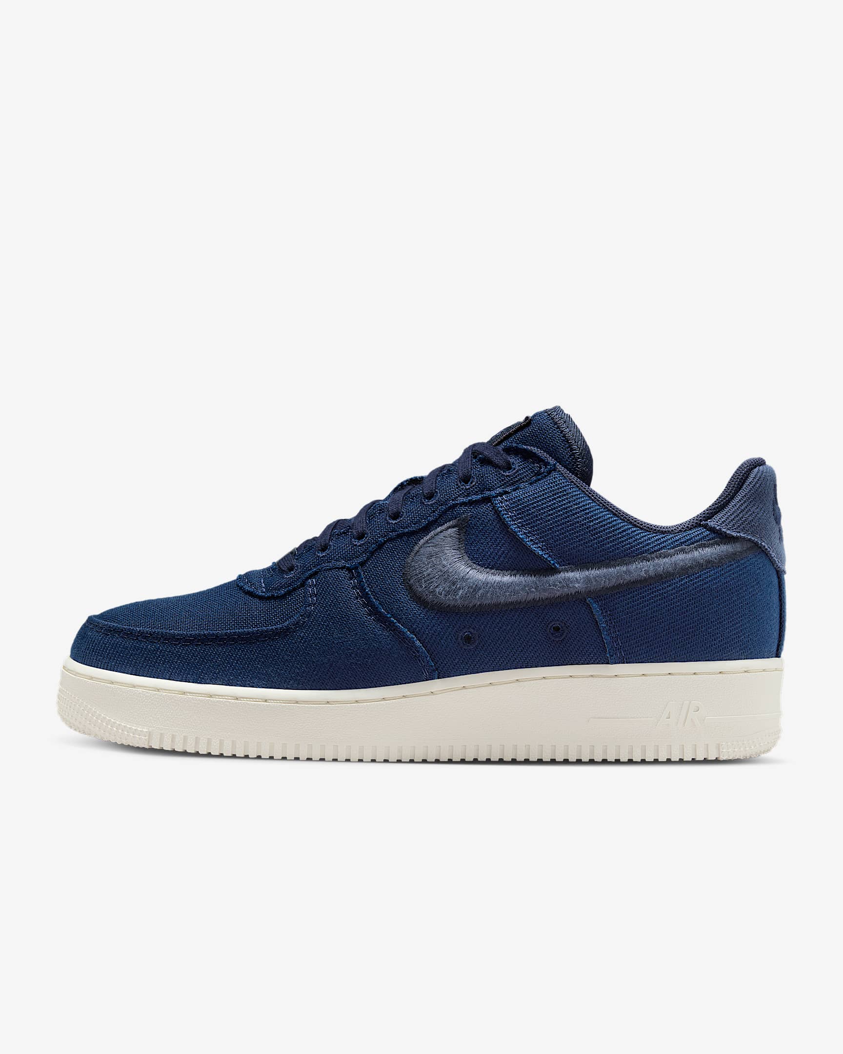Nike Air Force 1 Low Canvas 男子空军一号运动鞋 - 大学深蓝/幻影灰白/暗蓝黑/闪电蓝