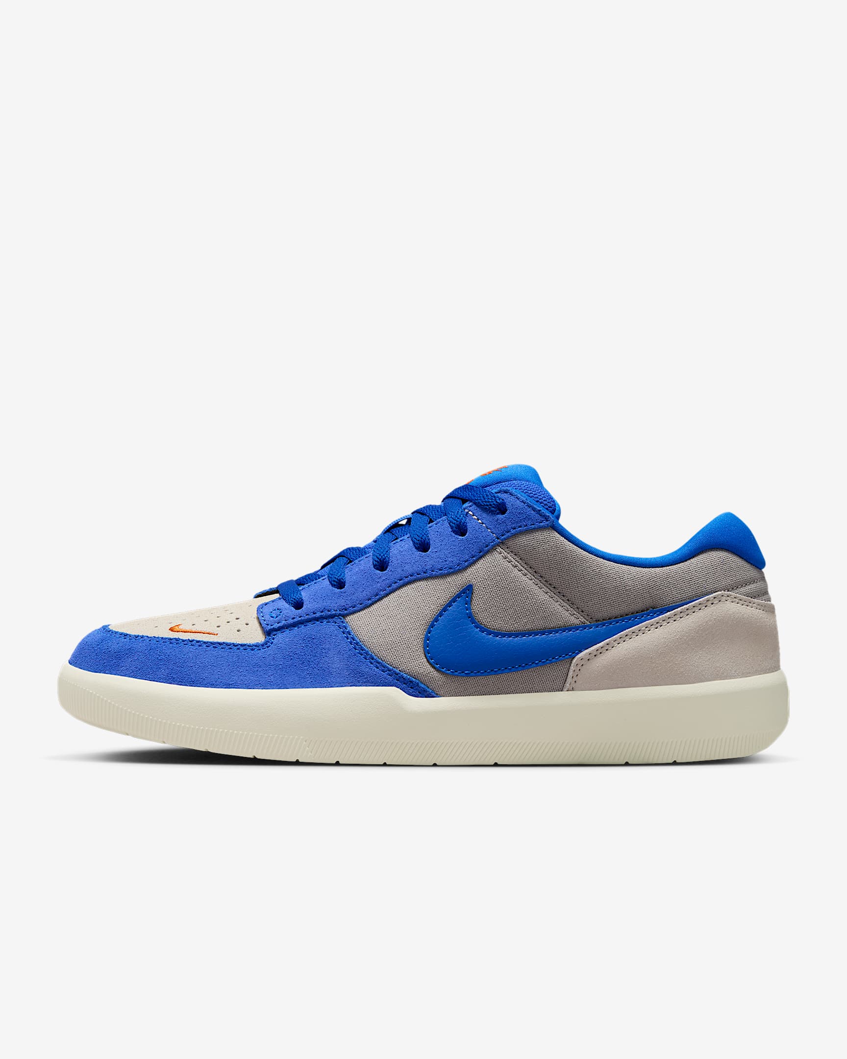 Nike SB Force 58 男/女滑板鞋 - 大学灰/浅土褐/帆白/赛车蓝