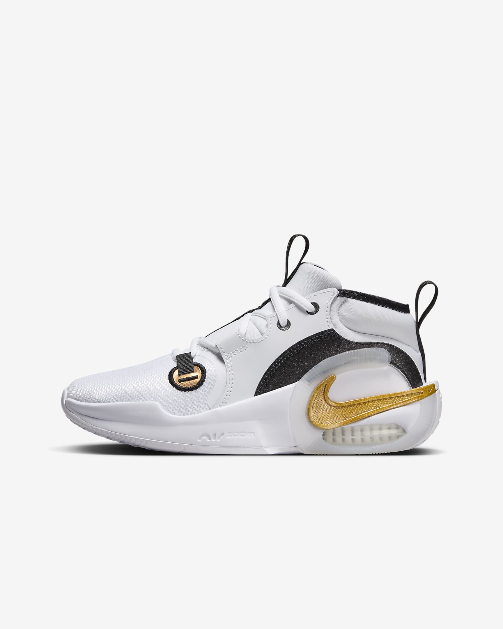 Nike Air Zoom Crossover 2 大童篮球鞋 - 白色/黑/浅色/金属色
