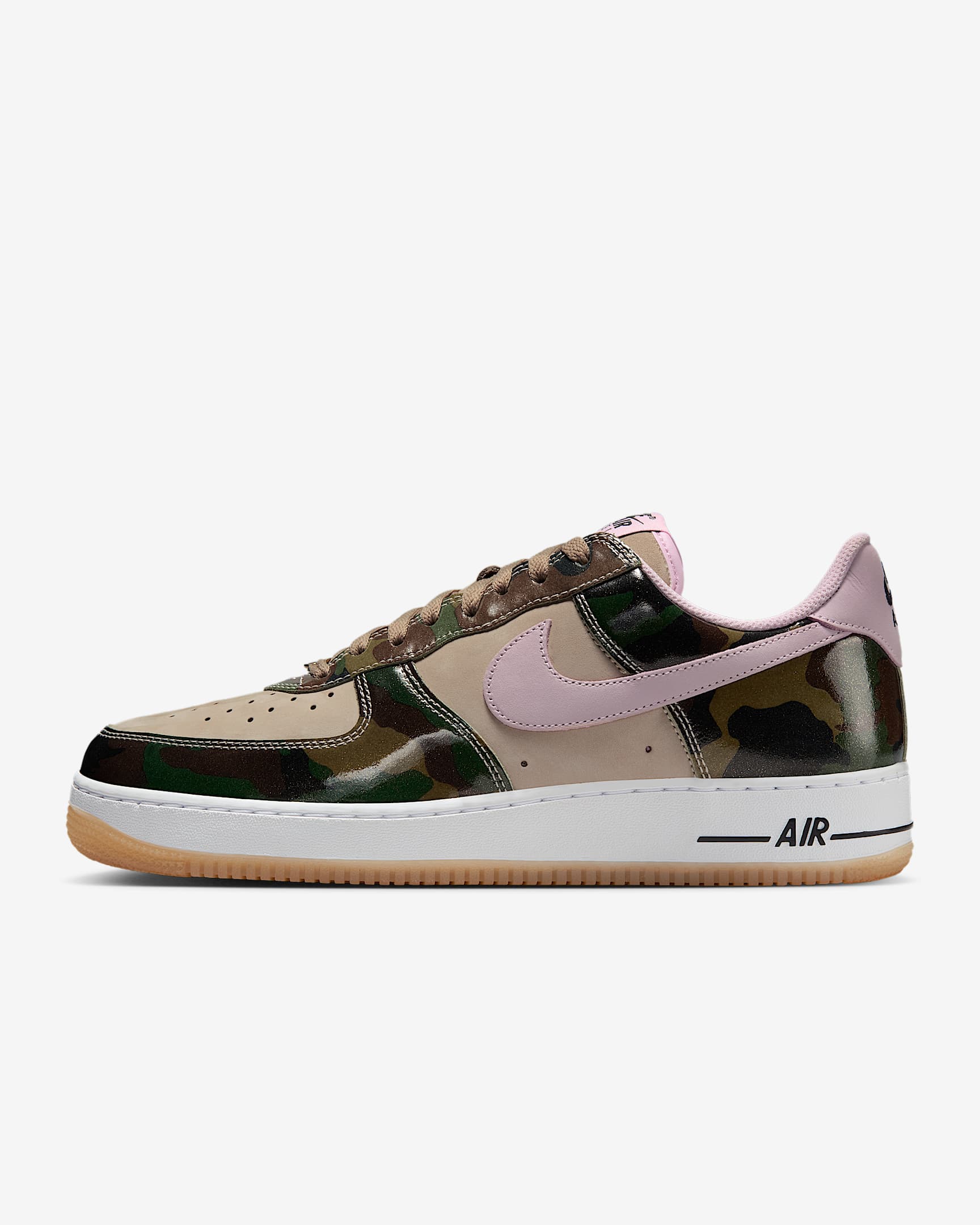 Nike Air Force 1 Low Retro 男子空军一号运动鞋 - 沙漠卡其/黑/白色/泡沫粉