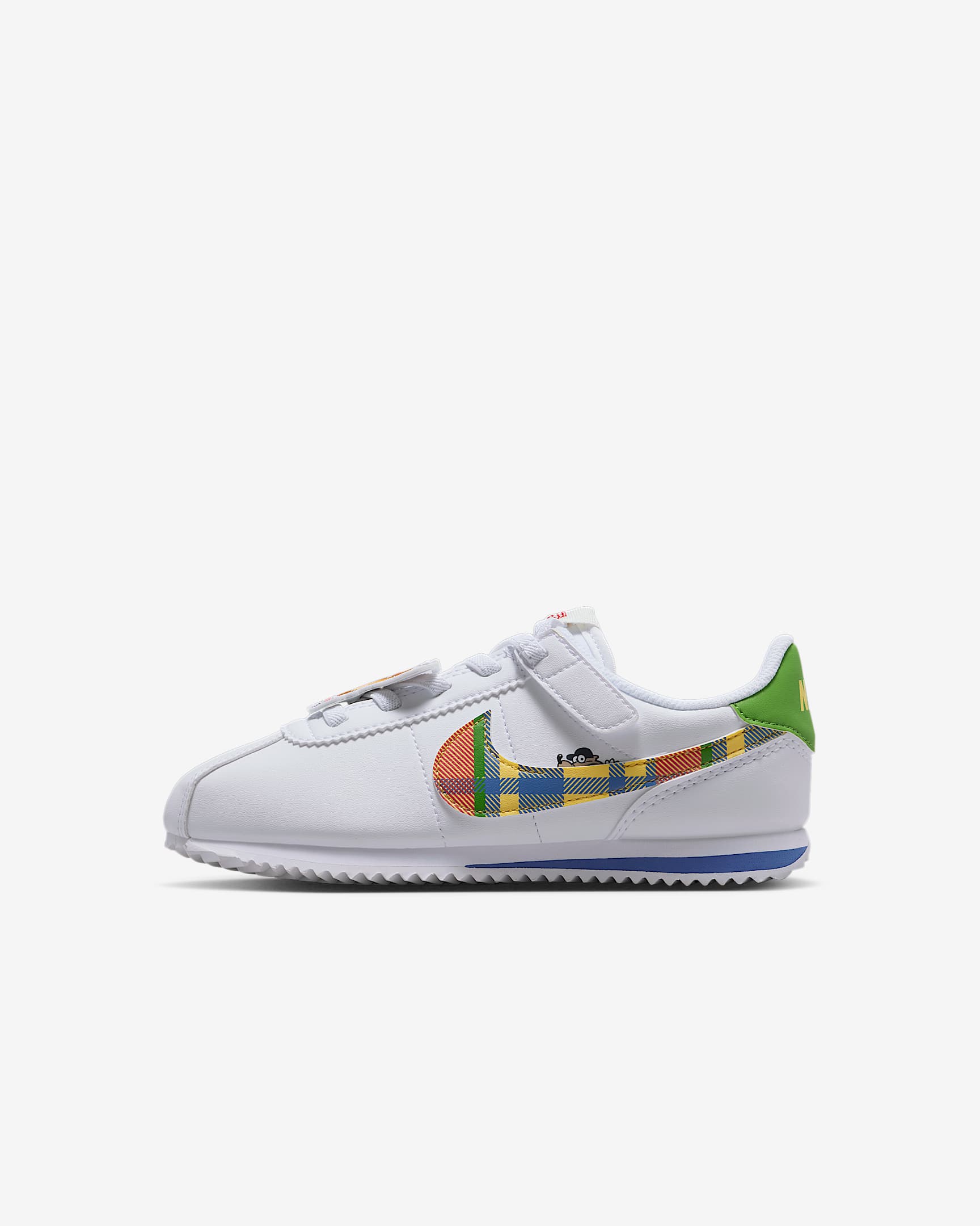 Nike Cortez EasyOn 幼童运动鞋 - 白色/白色/叶绿/多色