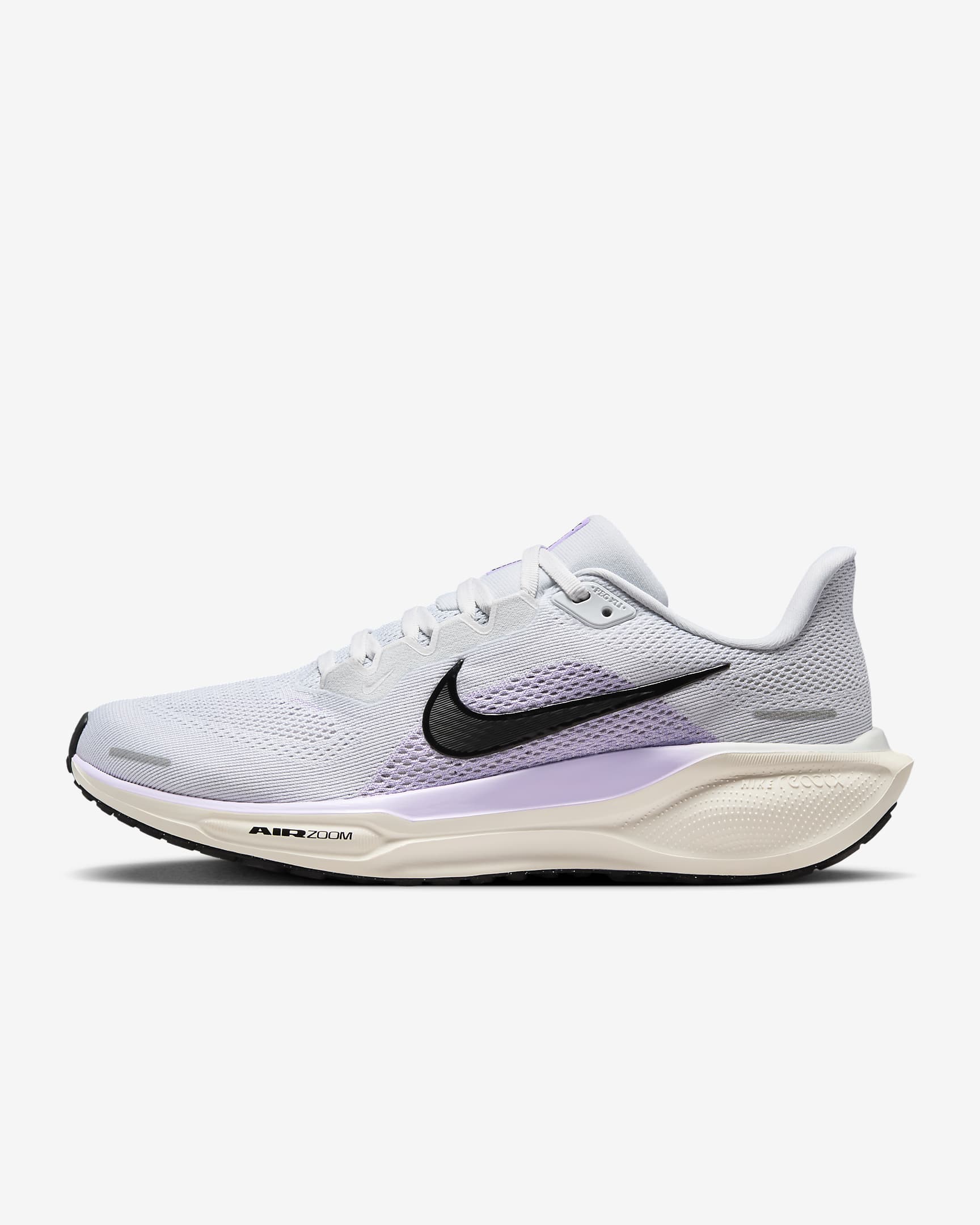 Nike Pegasus 41 耐克飞马女子公路跑步鞋 - 白金色/紫丁香红/浅银灰/黑