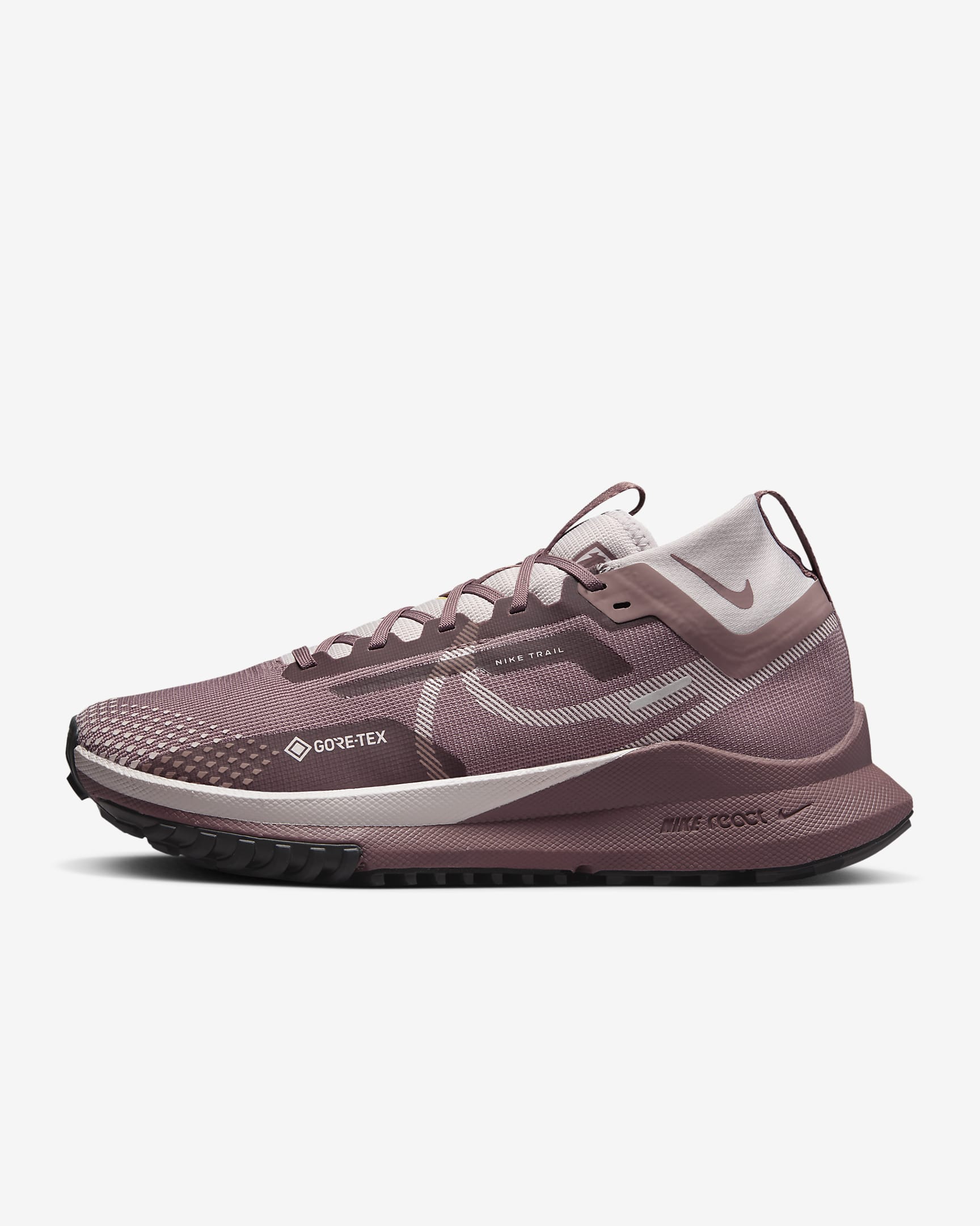 Nike Pegasus Trail 4 GORE-TEX 耐克飞马女子户外防水越野跑步鞋 - 烟灰紫红/土星金/柔黄/灰紫