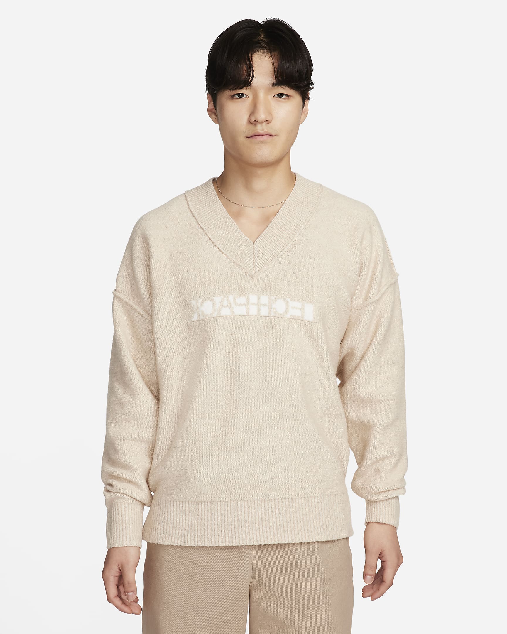 Nike Sportswear Tech Pack 男子宽松针织毛衣 - 沙堆白