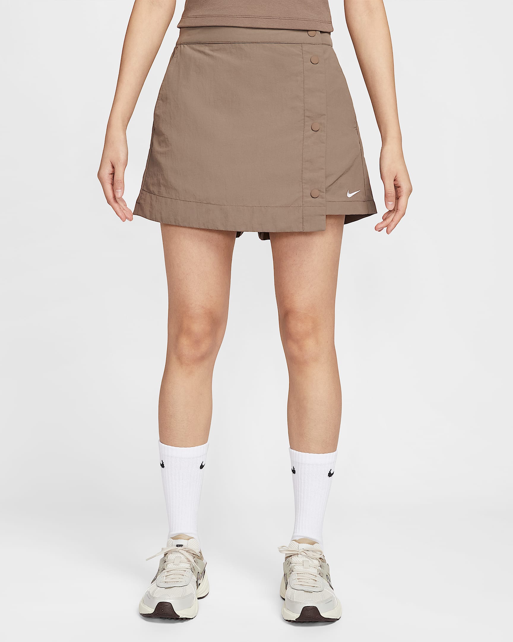 Nike Sportswear Essential 女子梭织裤裙 - 貂棕/白色