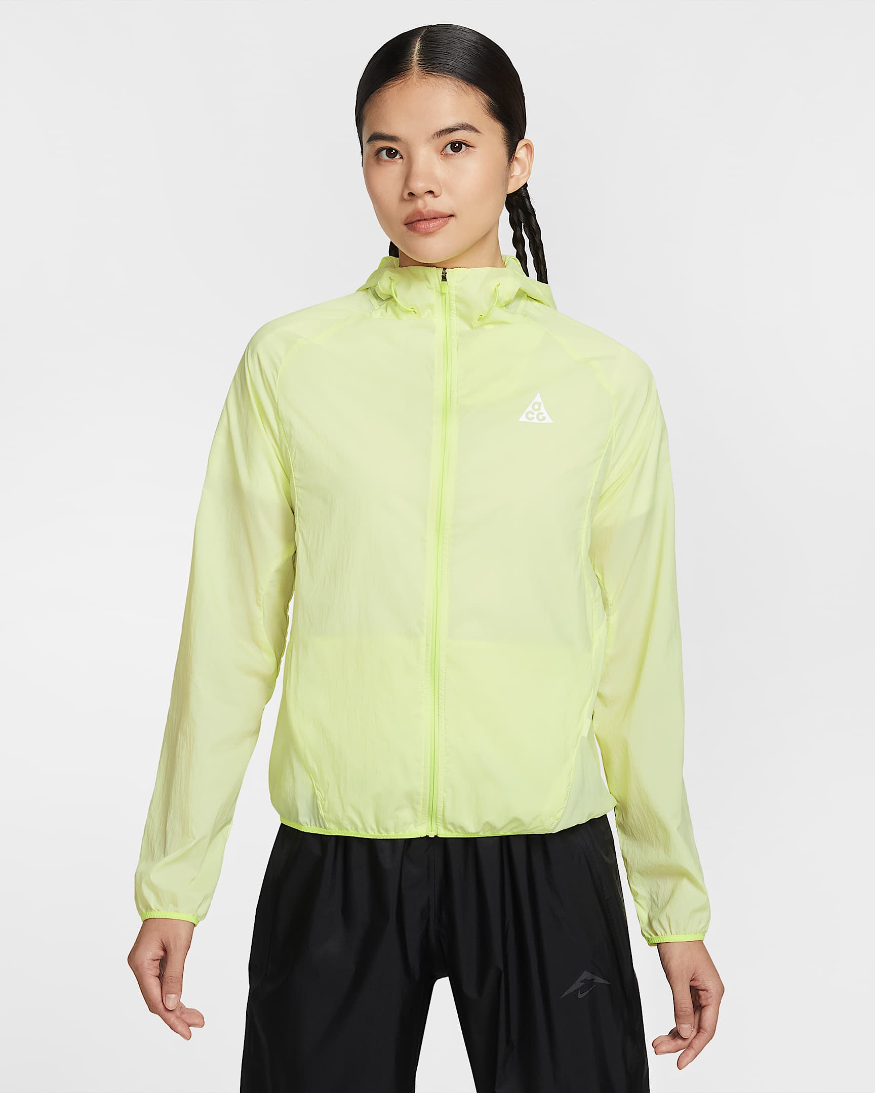 Nike ACG Repel 女子拒水越野跑步夹克 - 浅柠檬黄/浅柠檬黄/尘光子色/山峰白