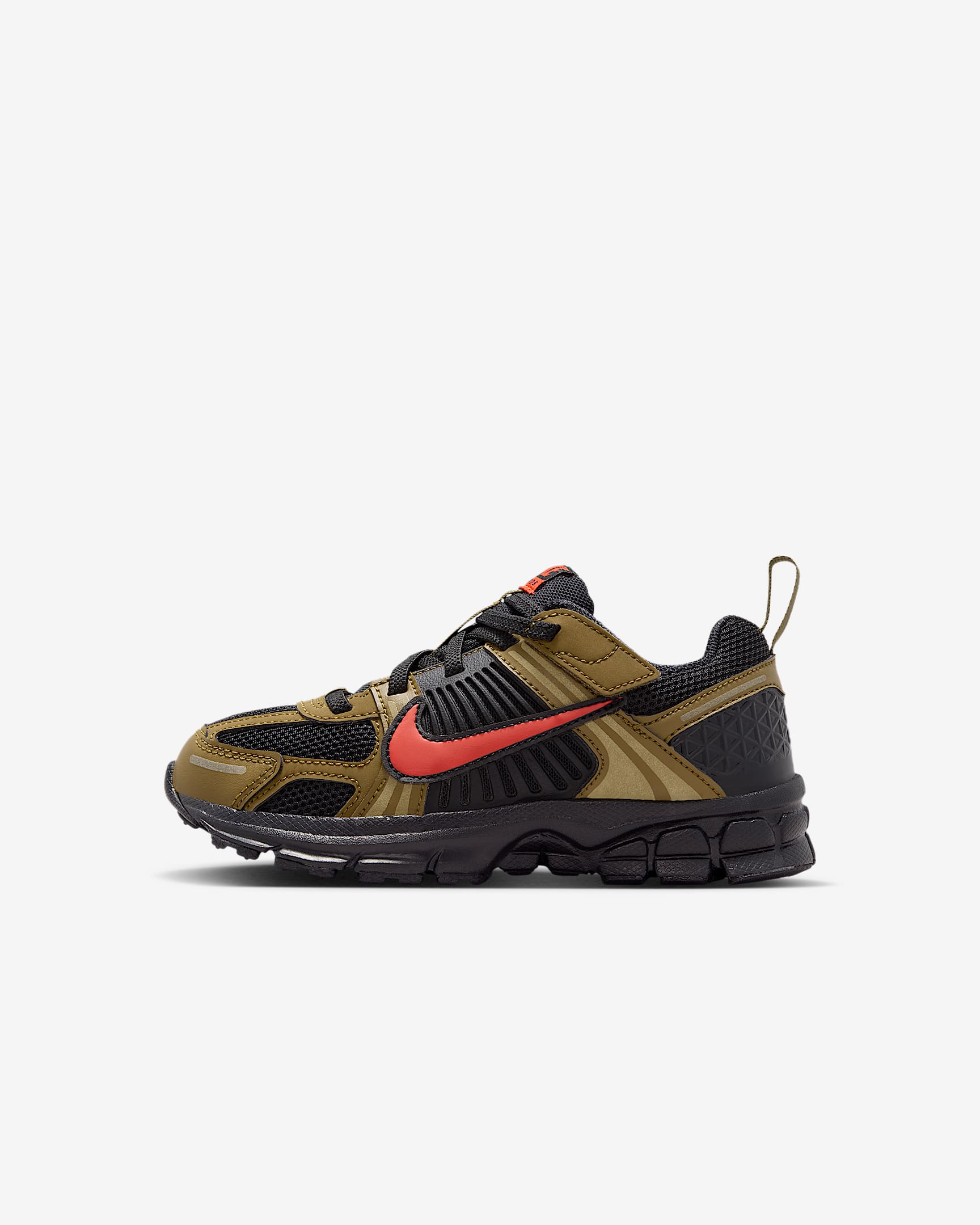 Nike Vomero 5 耐克小迈柔幼童运动鞋 - 黑/高射炮橄榄绿/量子苔藓绿/热情红