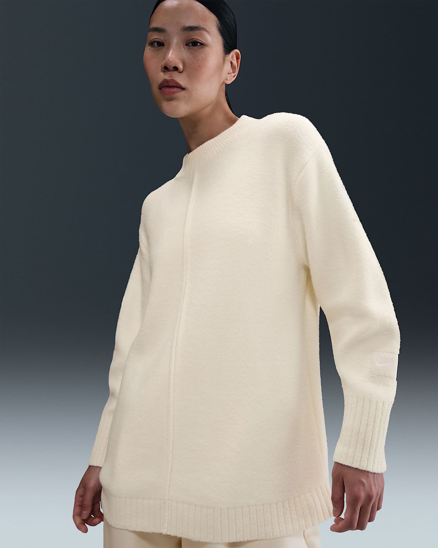 Nike Sportswear 女子加绒毛衣 - 淡象牙白/帆白
