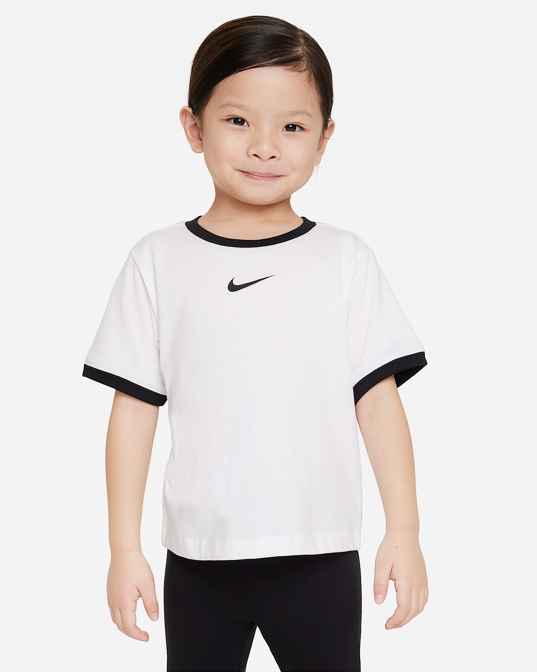 Nike Swoosh Ringer 婴童T恤 - 白色