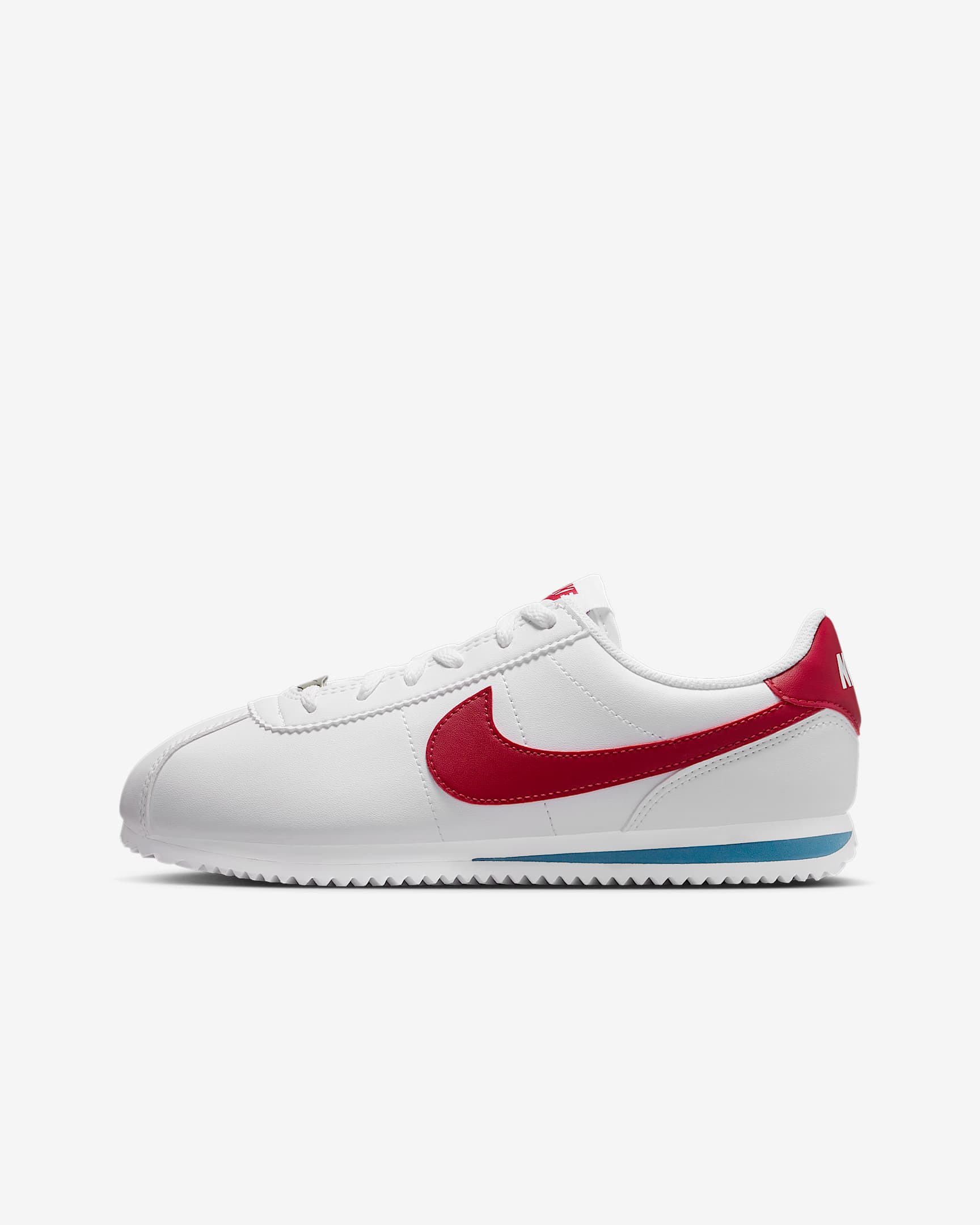 Nike Cortez 大童运动鞋 - 白色/校园蓝/校园红