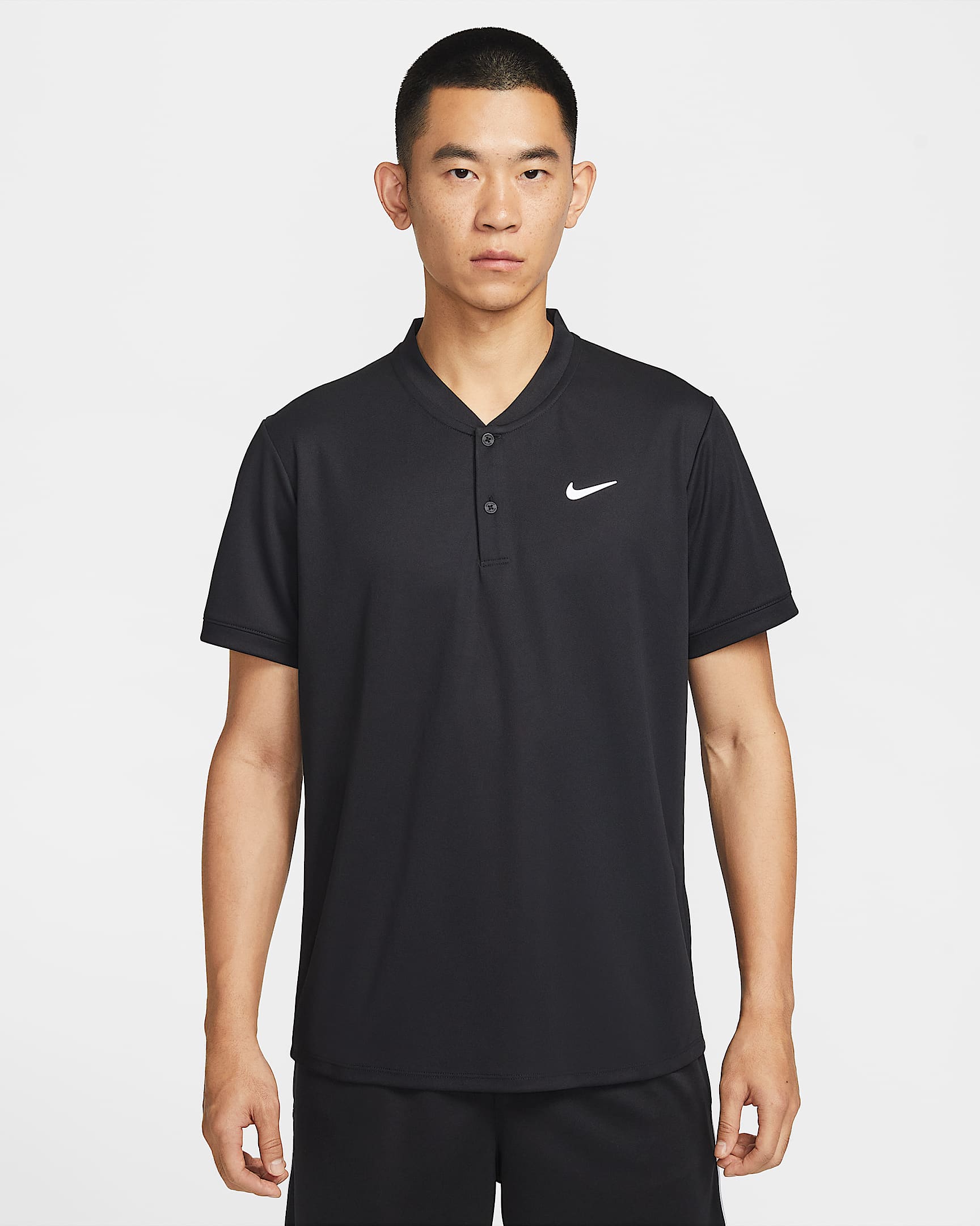Nike Dri-FIT Victory 男子速干叶片领T恤 - 团队黑