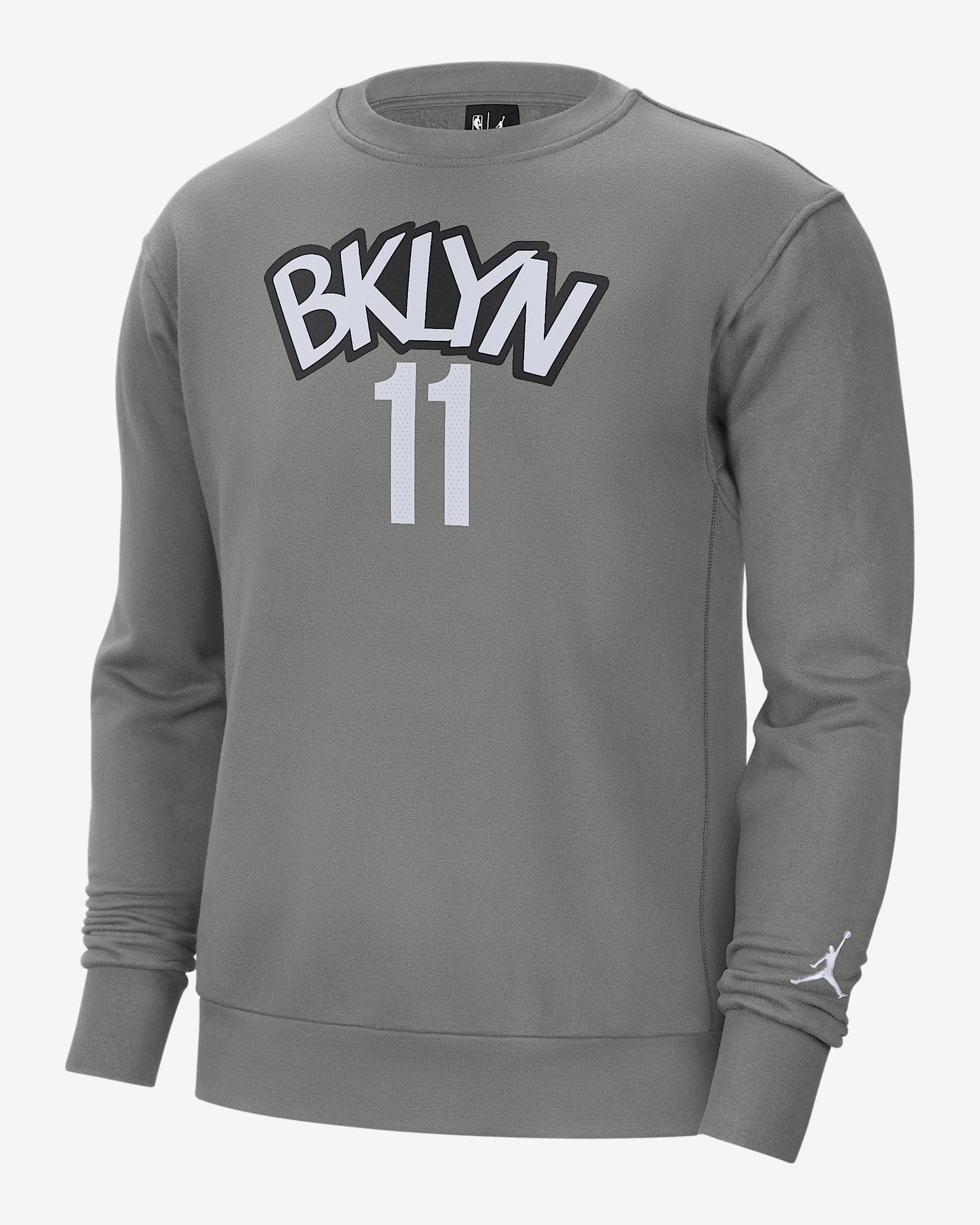 布鲁克林篮网队 Statement Edition Jordan NBA 男子圆领上衣 - 暗钢灰/白色