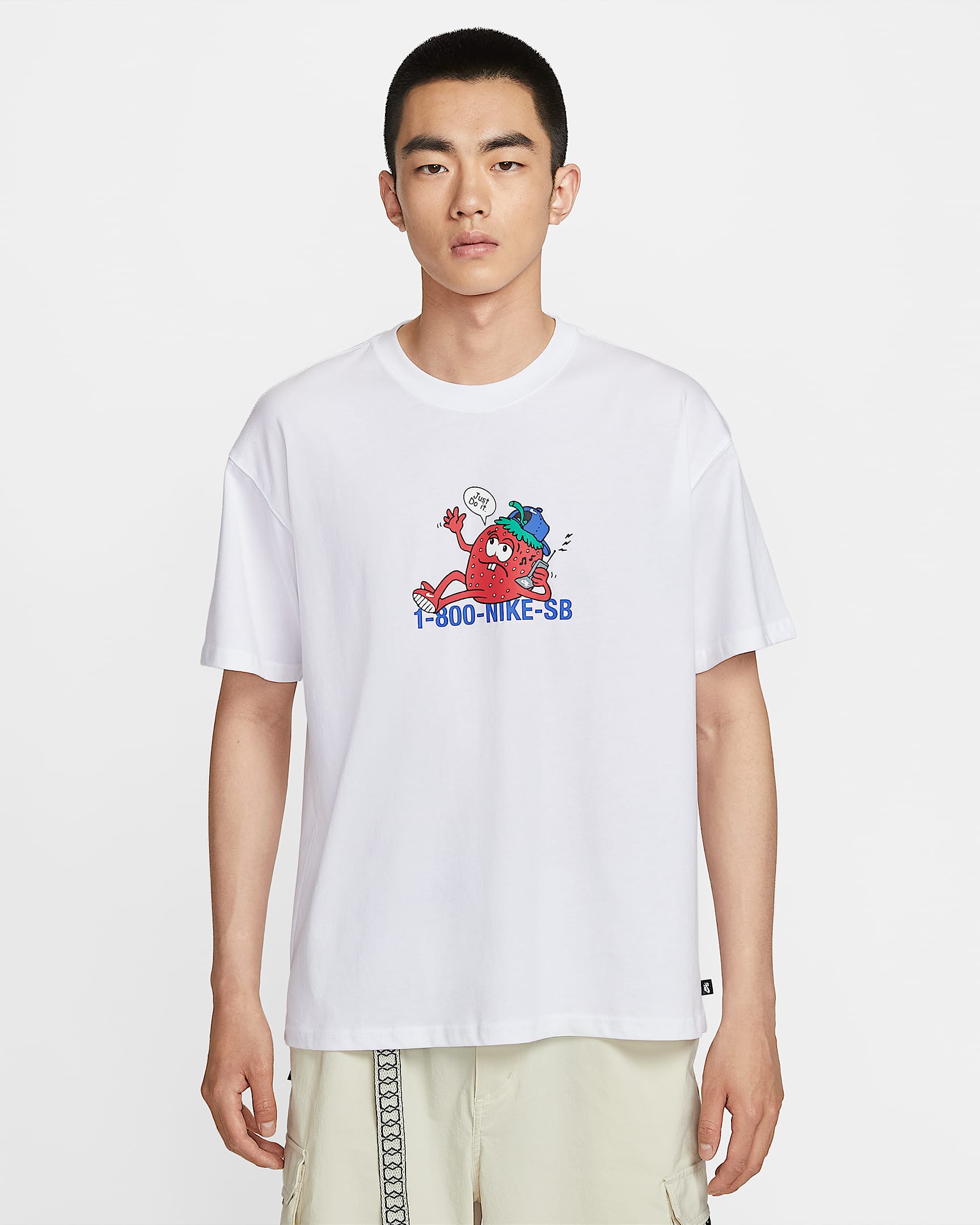Nike SB 男子滑板T恤 - 白色