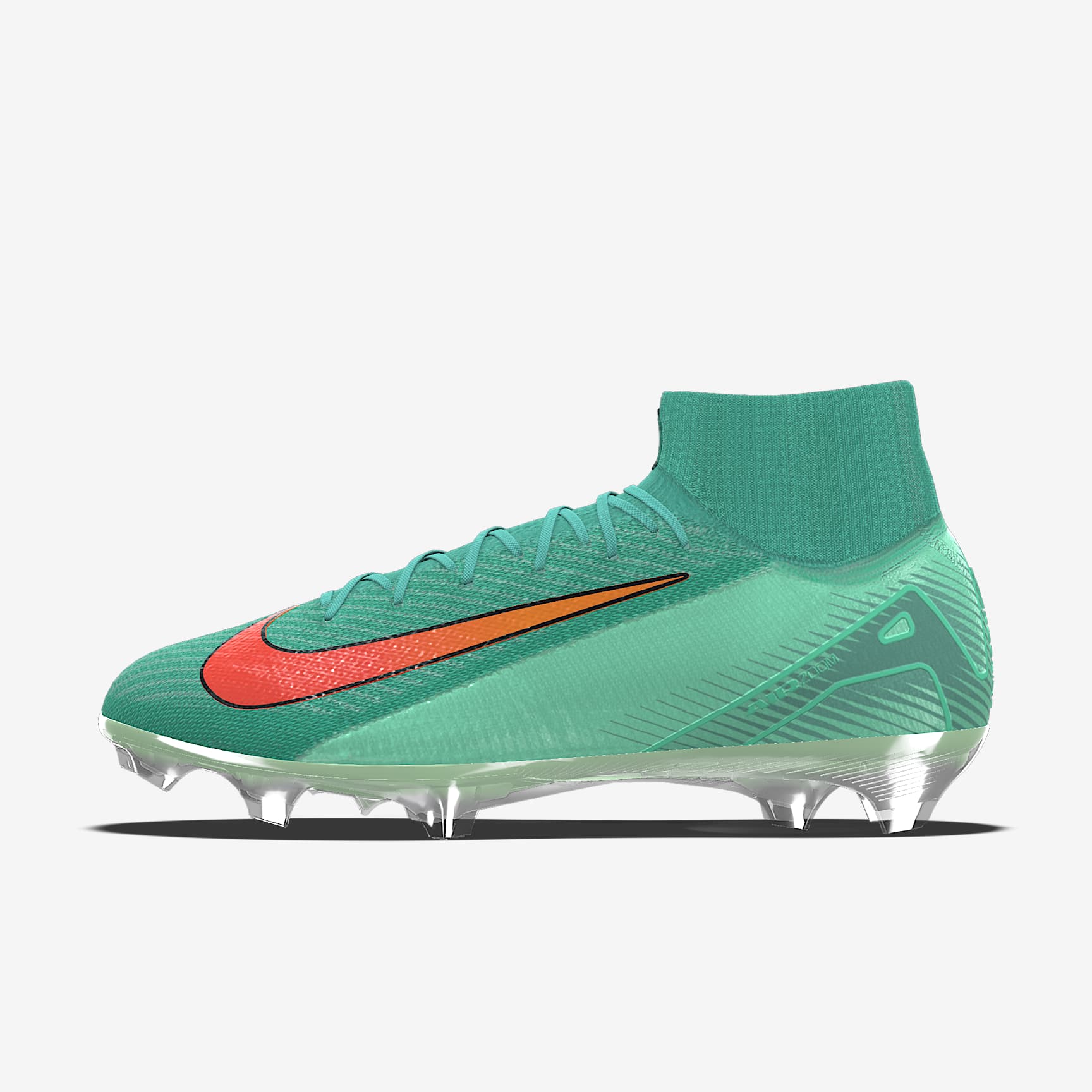Nike Mercurial Superfly 10 Elite By You 耐克刺客系列专属定制天然硬质草地高帮足球鞋 - 宝石绿/仙人掌绿/宝石绿