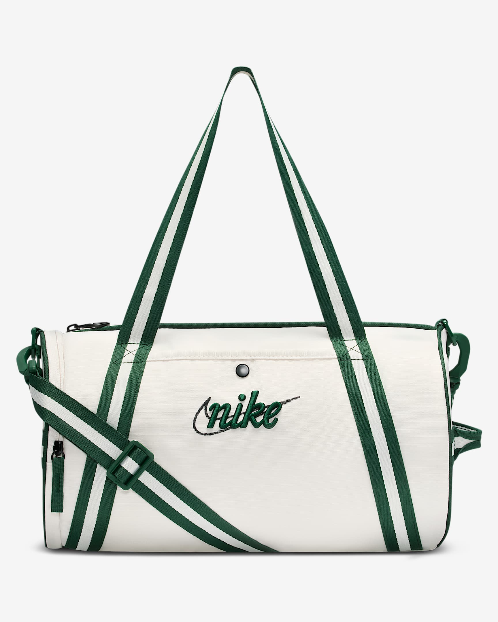 Nike Heritage 复古托特行李包 - 幻影灰白/冷杉绿/冷杉绿