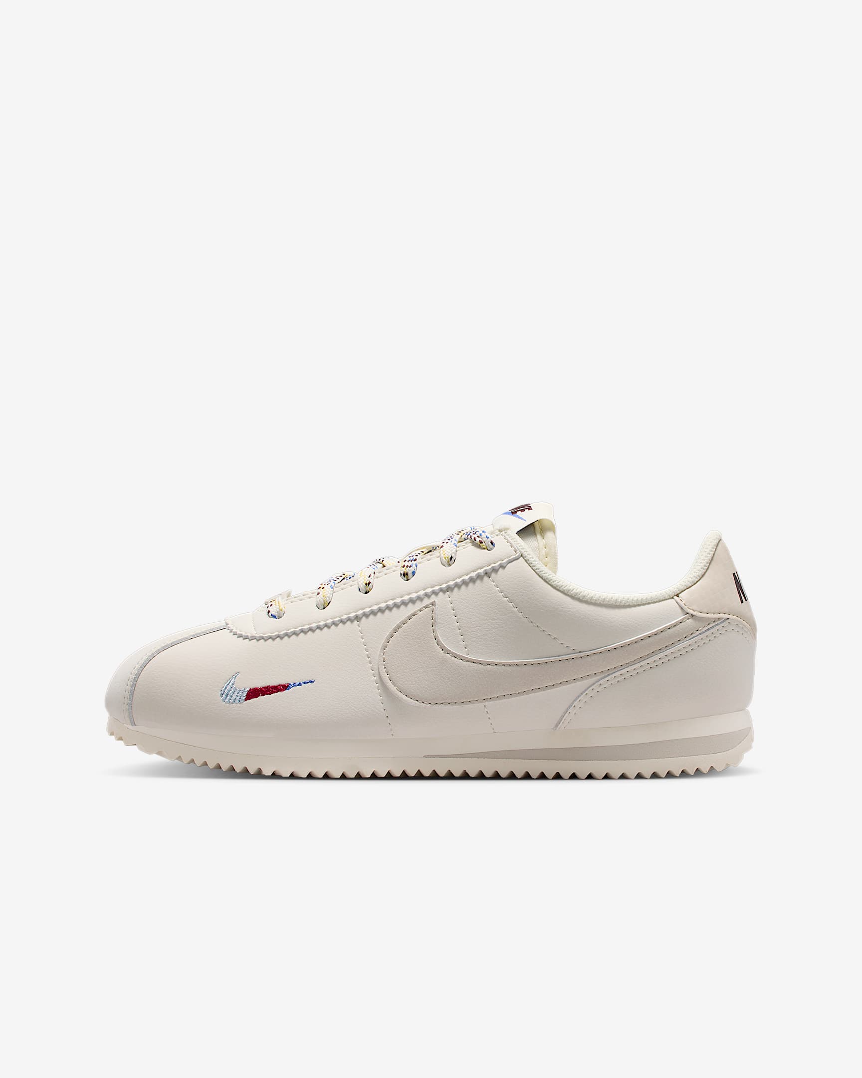 Nike Cortez 大童运动鞋 - 珍珠灰/彗星蓝/鲜亮勃艮第酒红/浅土褐