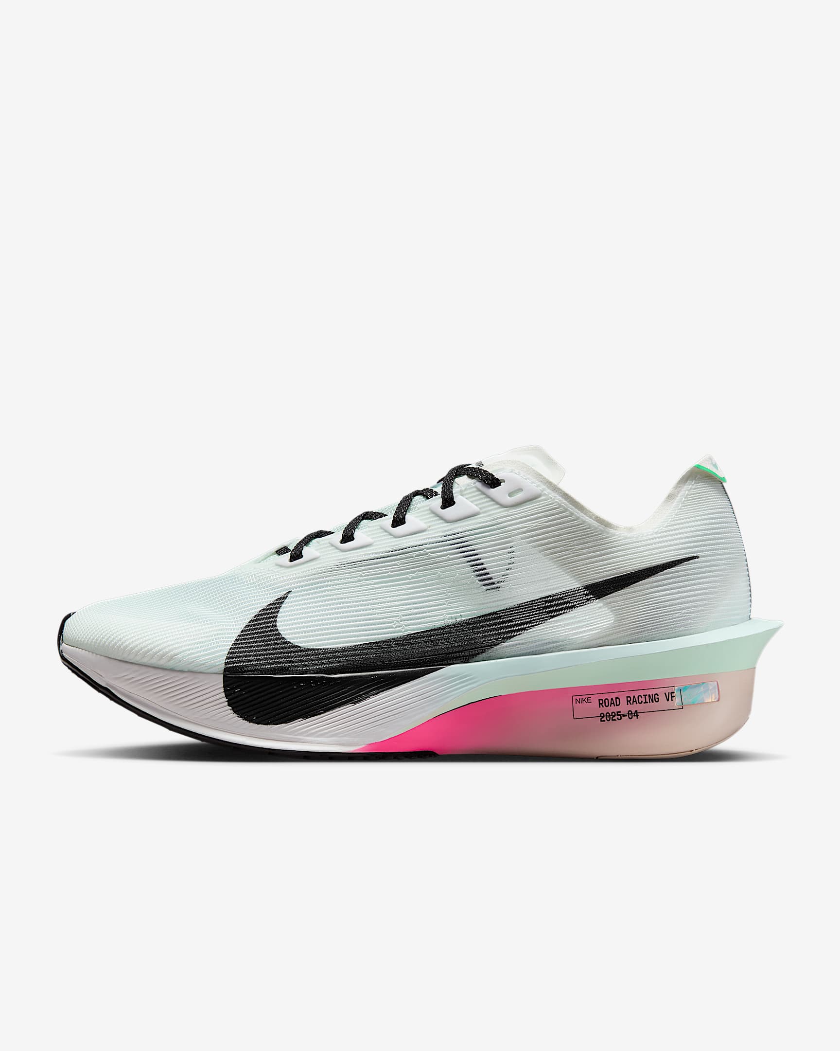 Nike Vaporfly 4 女子轻量公路竞速跑步鞋 - 白色/透明粉/泡沫薄荷绿/黑