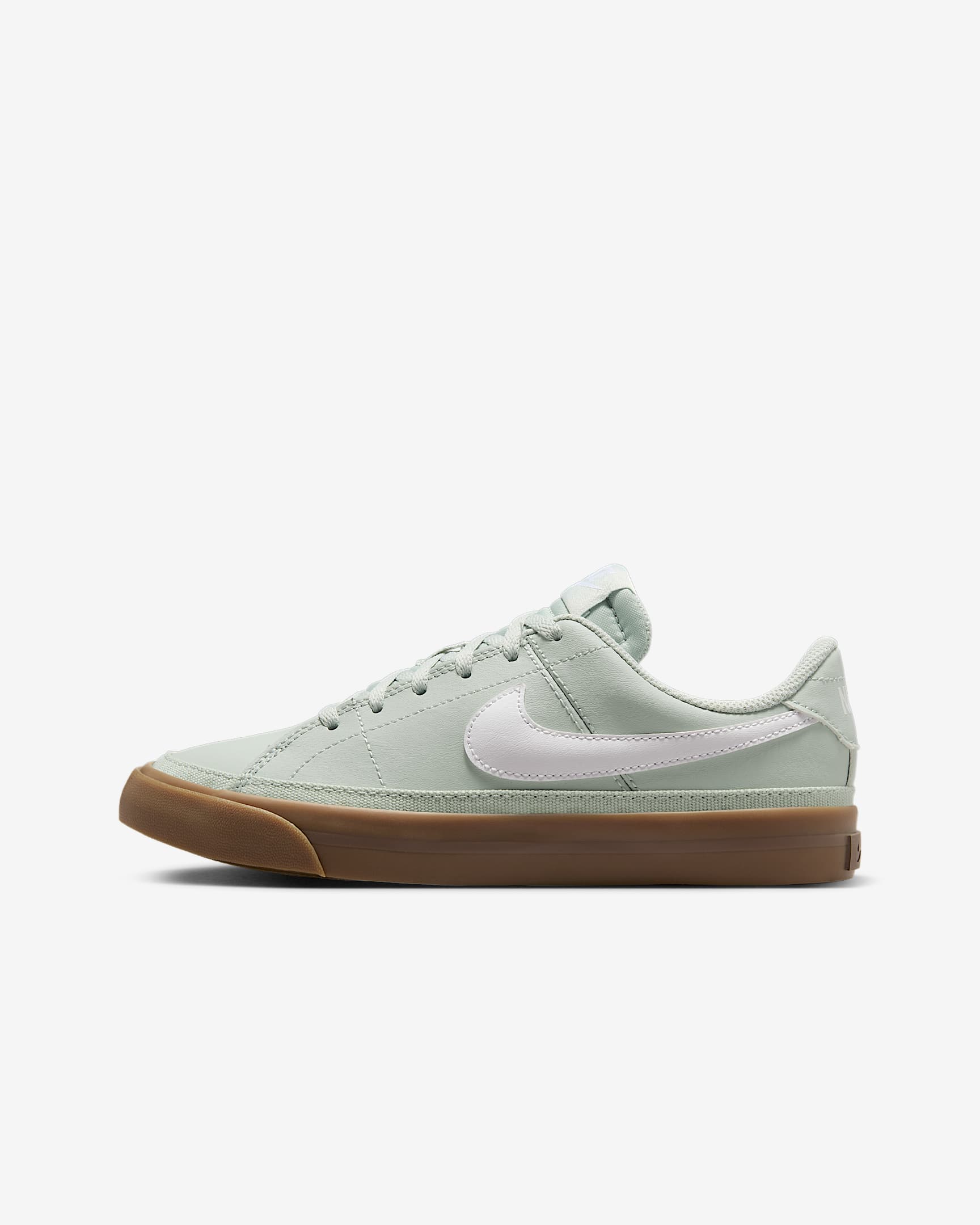 Nike Court Legacy 大童运动鞋板鞋 - 浅银/橡皮暗褐/白色