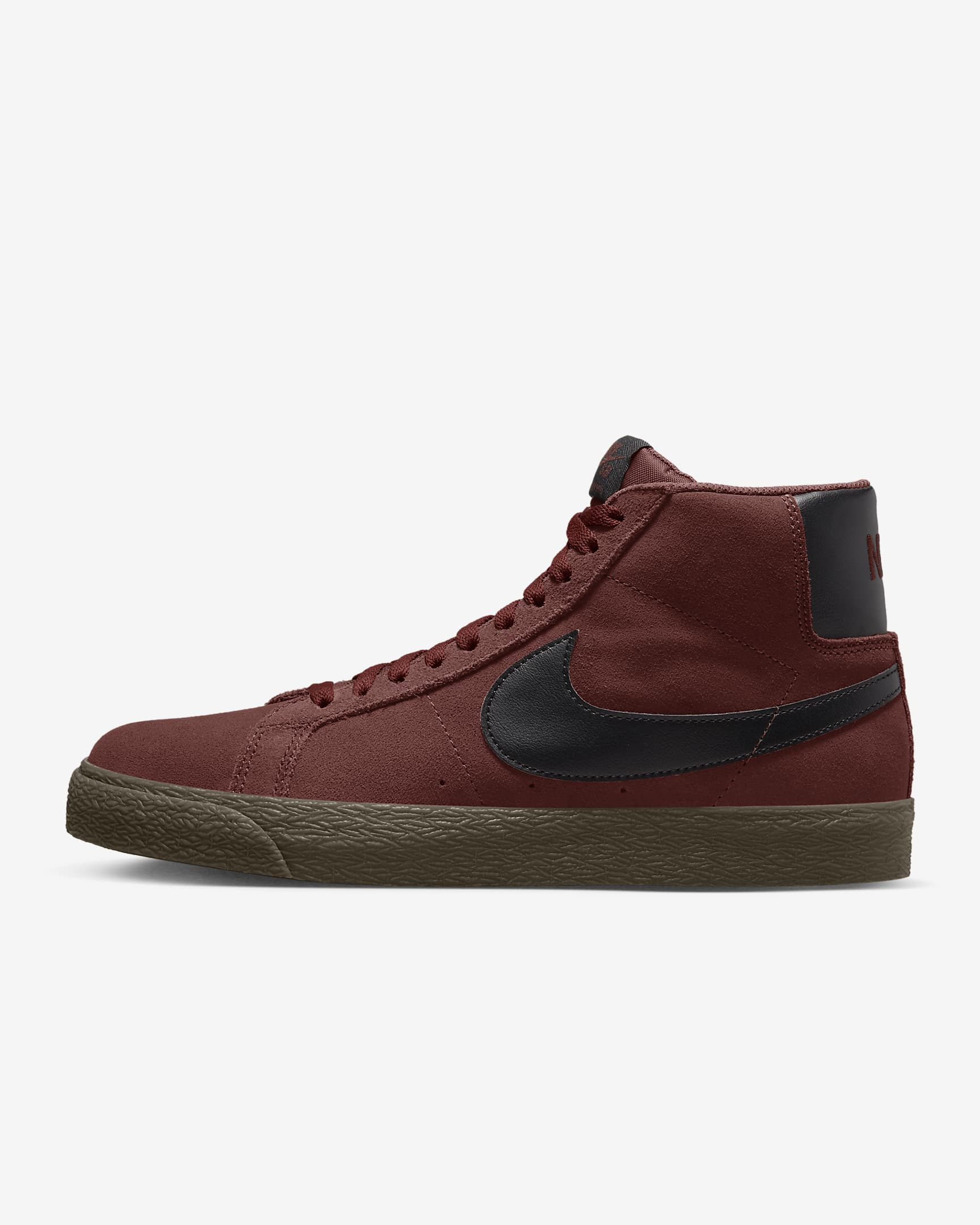 Nike SB Zoom Blazer Mid 男/女滑板鞋 - 牛津棕/牛津棕/橡皮暗褐/黑