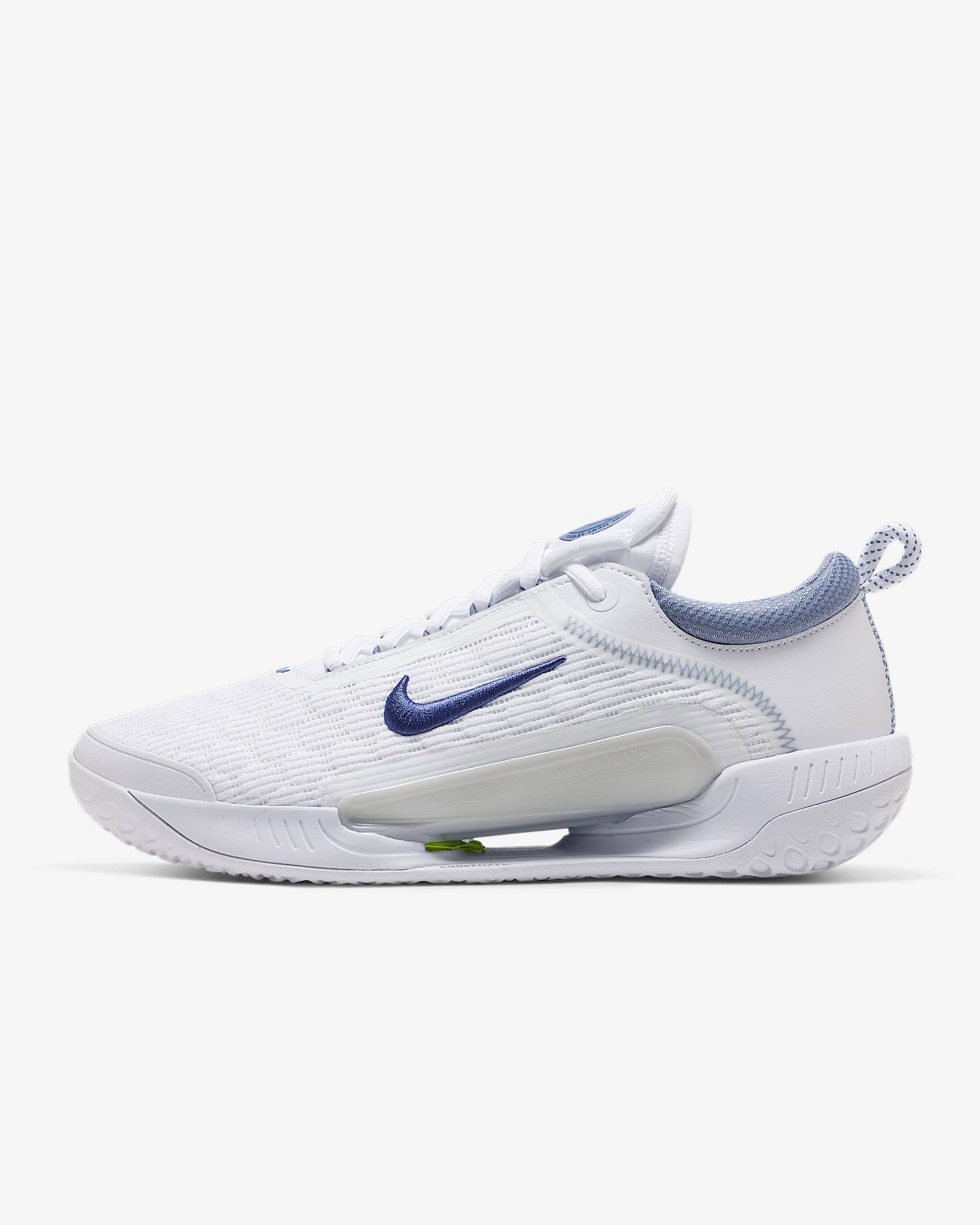 Nike Zoom Court NXT HC 男子硬地球场网球鞋 - 白色/灰石板蓝/雾灰/神秘深海蓝