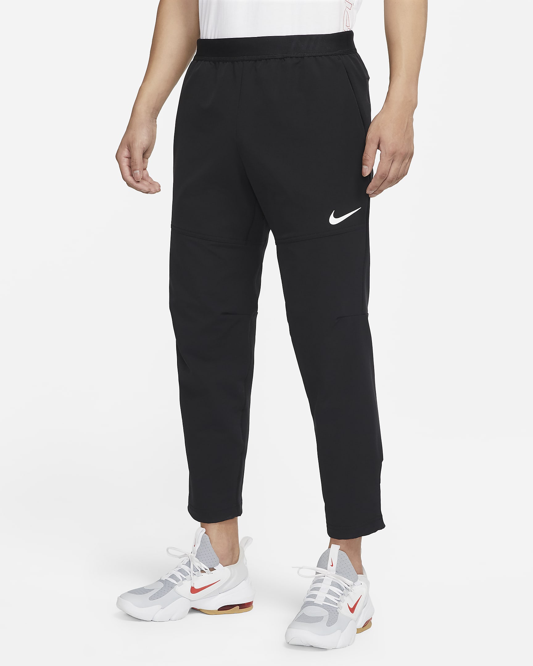 Nike Pro Vent Max 男子冬季款训练薄绒长裤 - 黑/白色