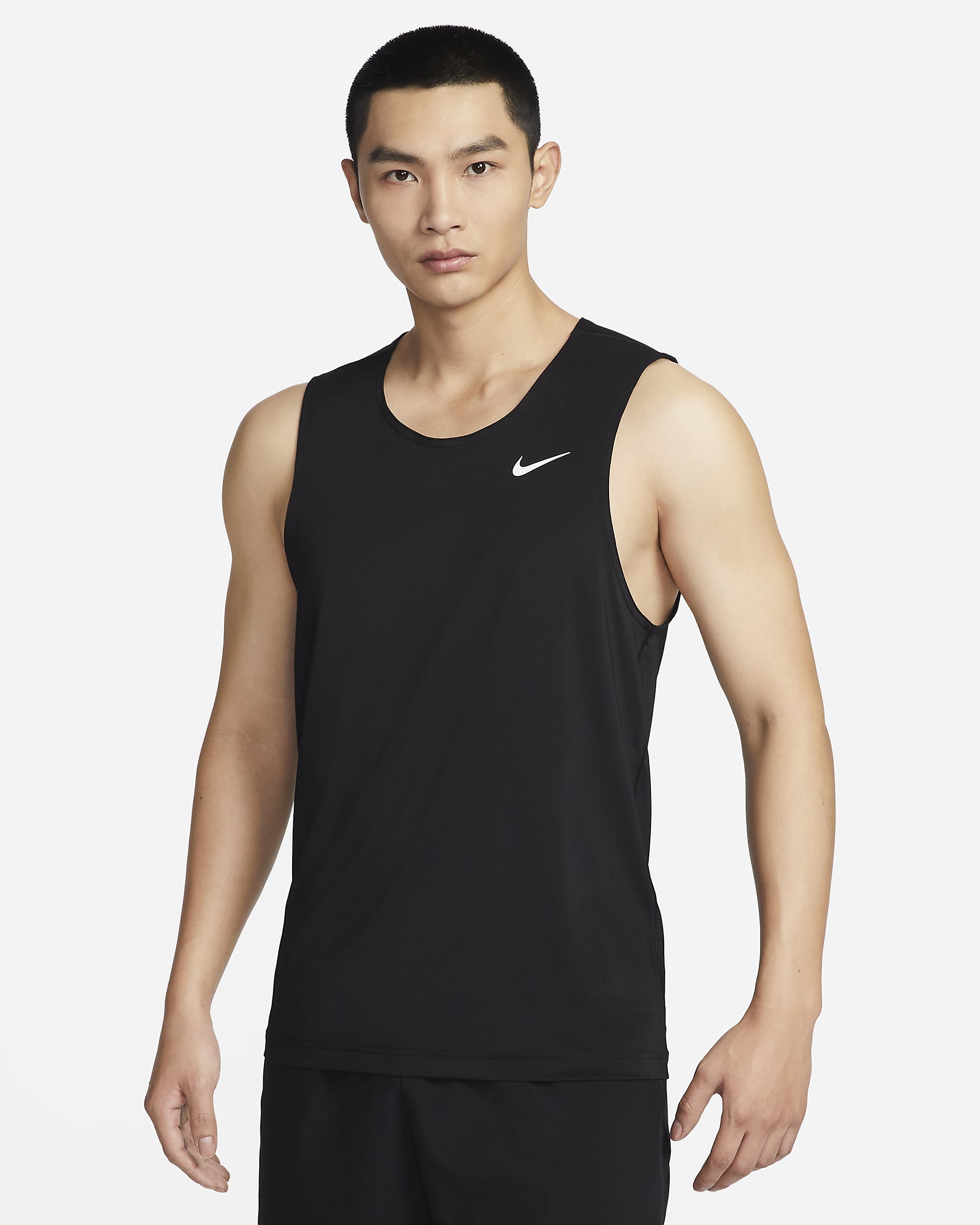 Nike Dri-FIT Ready 男子透气速干训练背心 - 黑/冷灰/白色