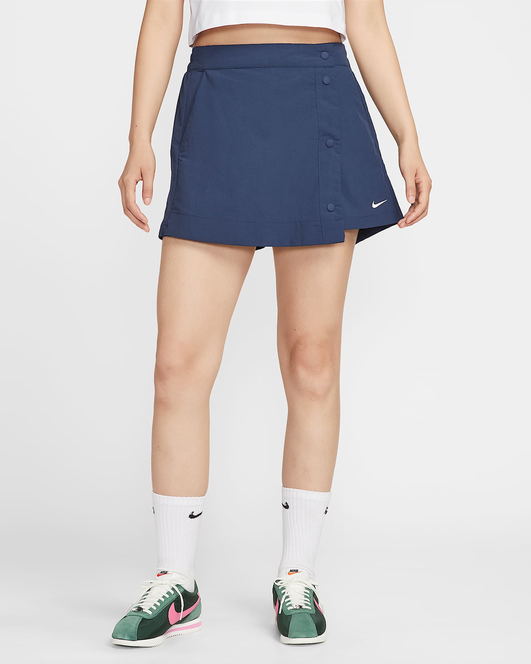 Nike Sportswear Essential 女子梭织裤裙 - 深藏青/帆白