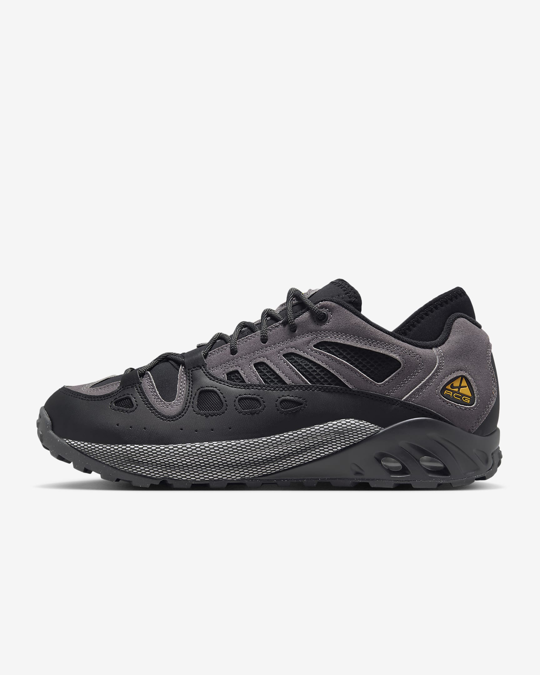 Nike ACG Air Exploraid 男子复古户外运动鞋 - 浅石黑/黑/尘光子色/峡谷黄