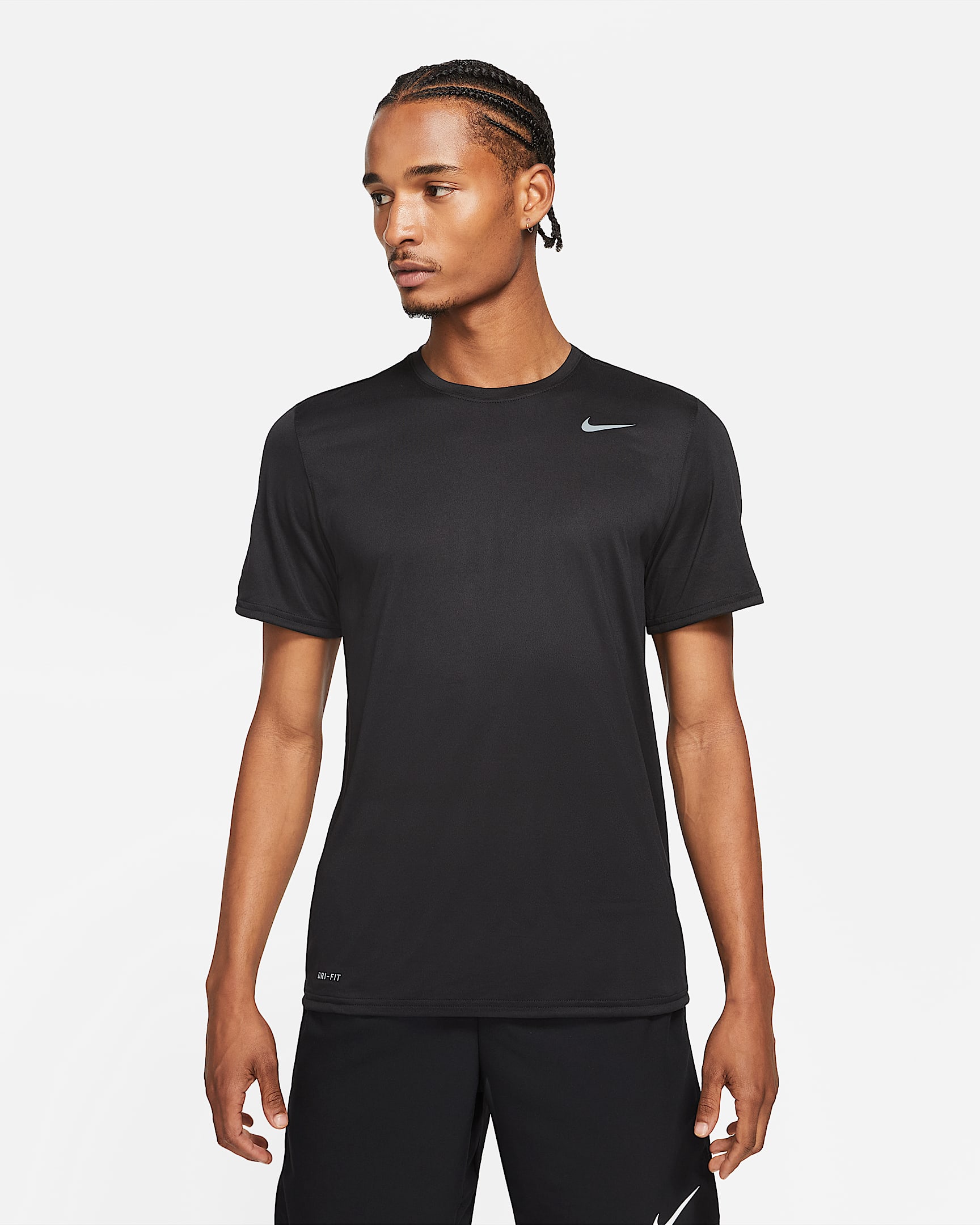 Nike Dri-FIT Legend 男子速干短袖上衣 - 黑/冷灰