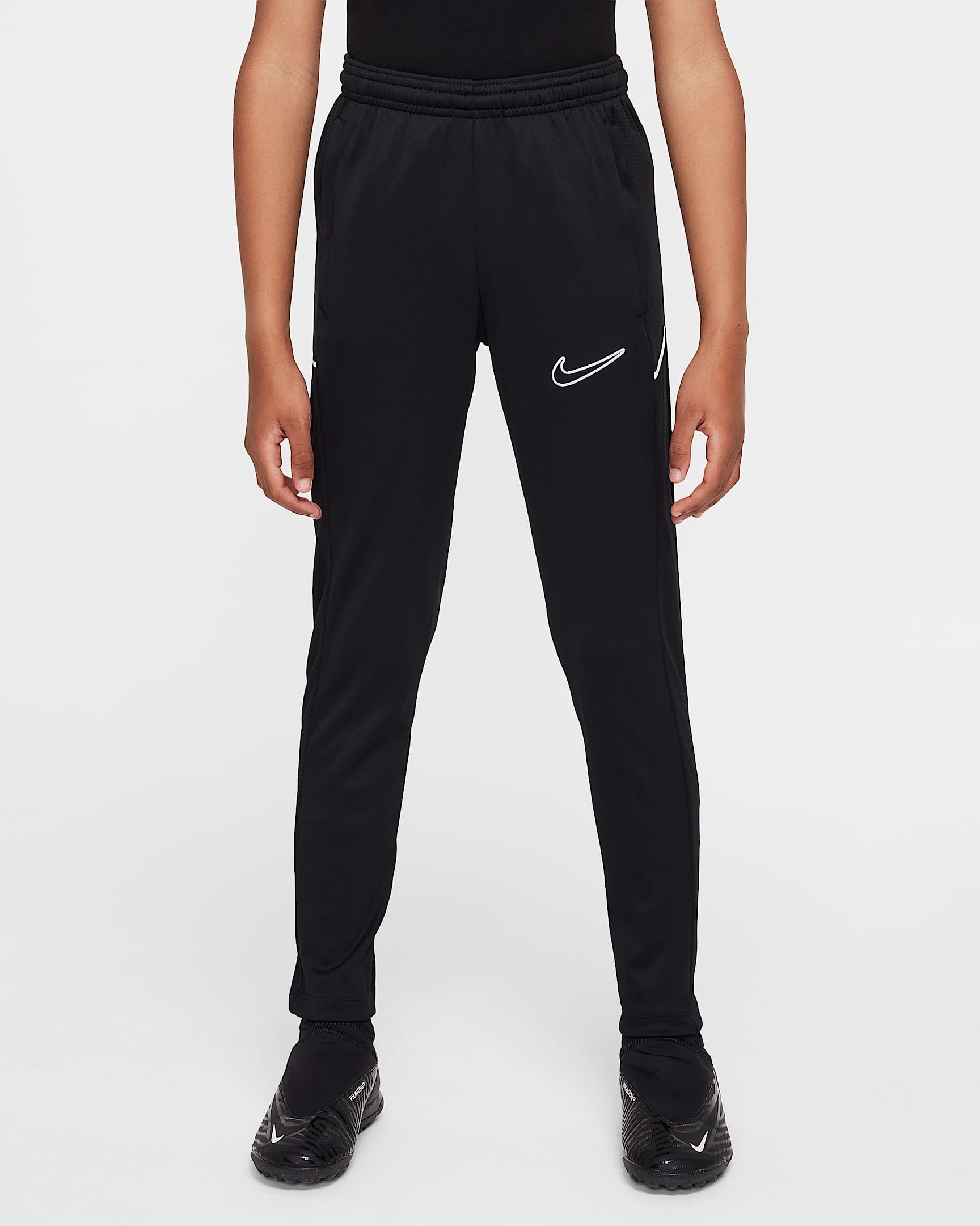 Nike Academy Dri-FIT 大童速干足球长裤 - 黑/黑/白色