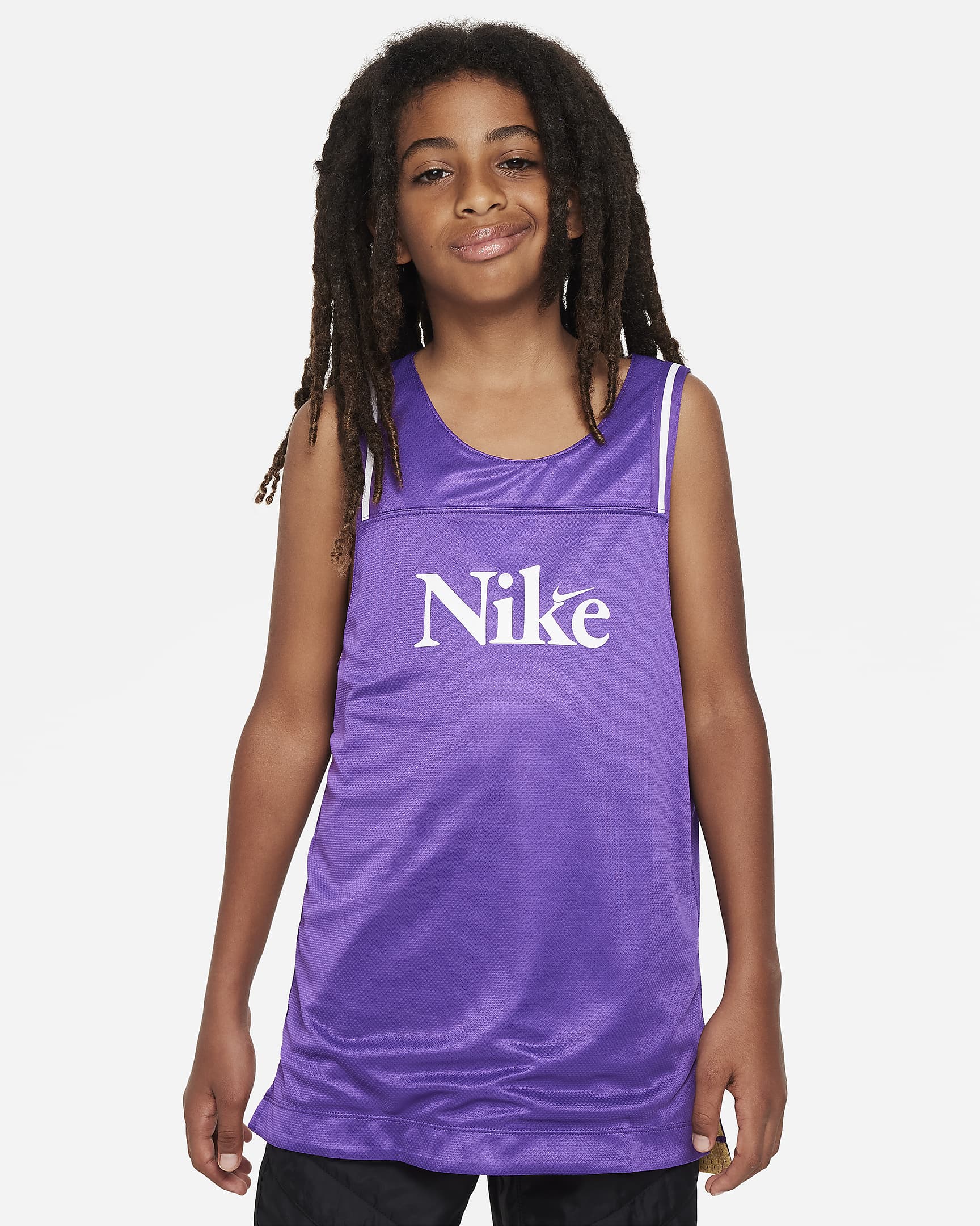Nike Culture of Basketball 大童双面穿篮球球衣 - 梦幻紫/梦幻紫/白色