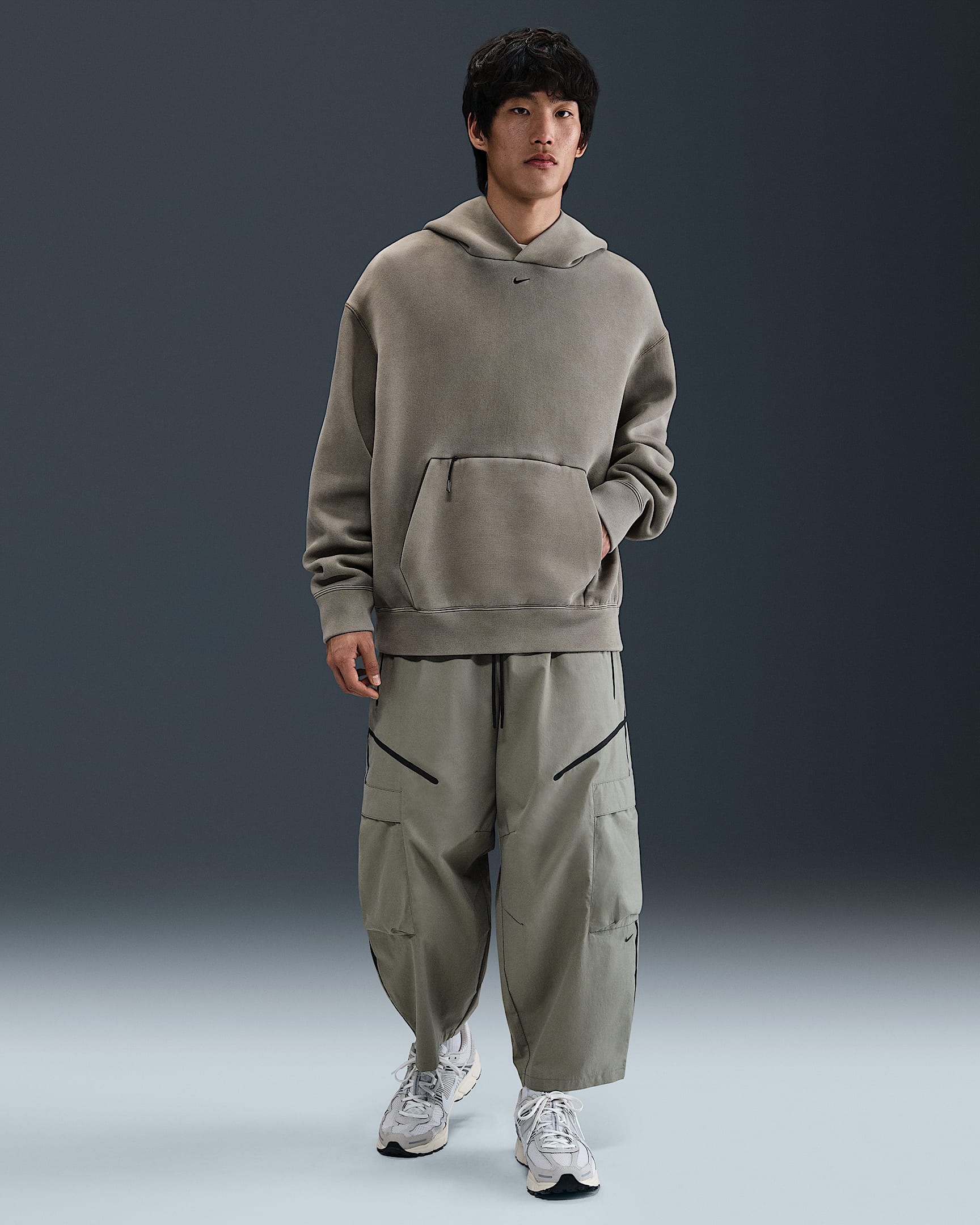 Nike Tech 男子工装运动长裤 - 浅军绿/黑