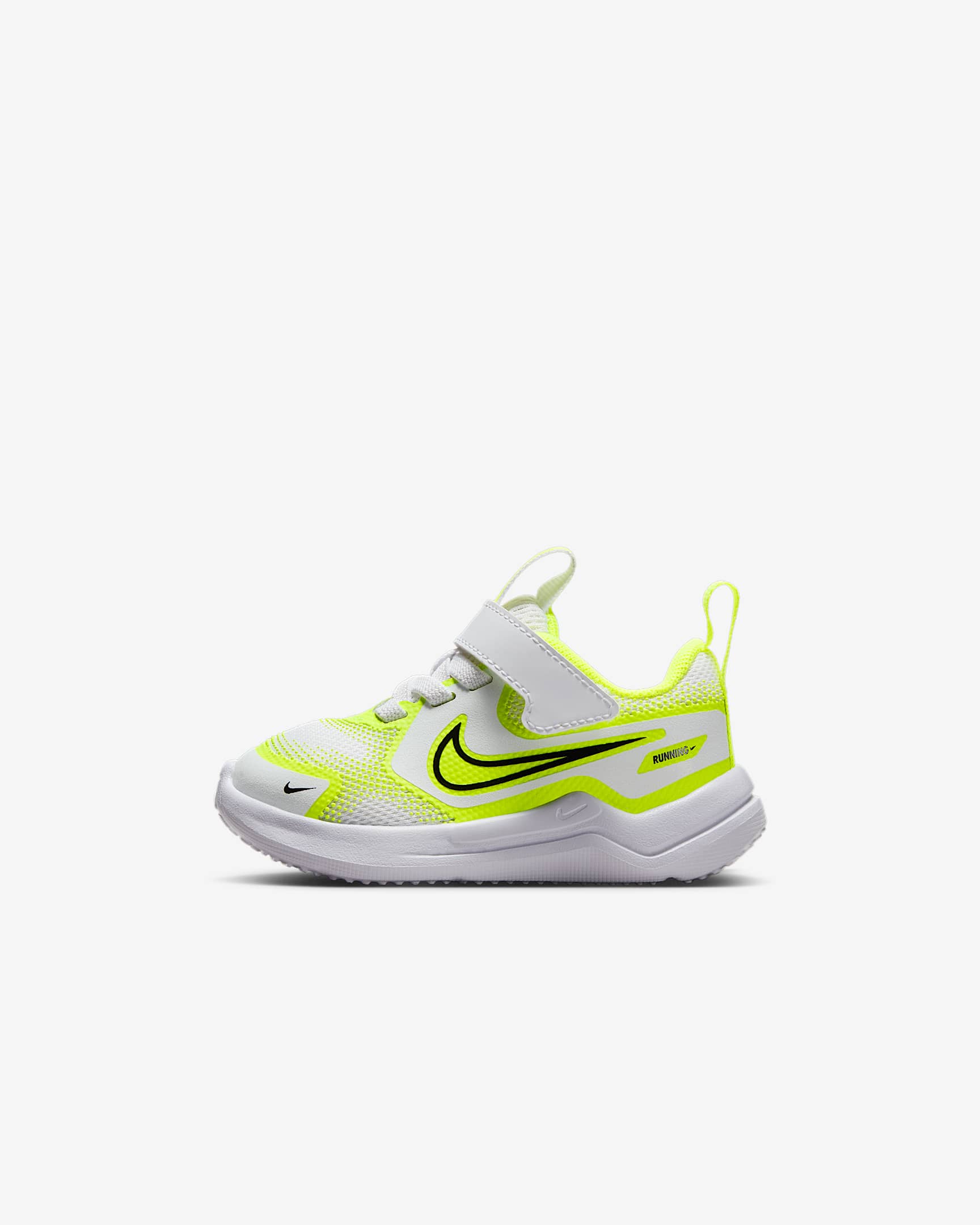 Nike Cosmic Runner 耐克宇宙一号婴童易穿脱运动鞋 - 白色/荧光黄/黑