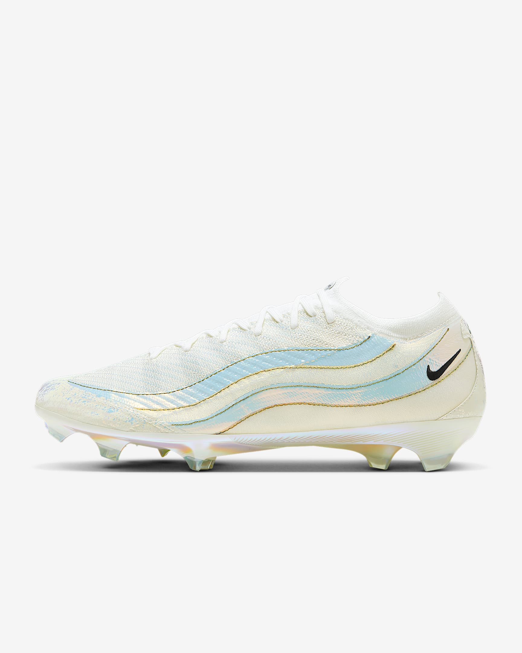 Nike Mercurial Vapor 16 Elite x Air Max 95 SE 耐克刺客系列男/女 FG 天然硬质草地低帮足球鞋 - 白色/黑
