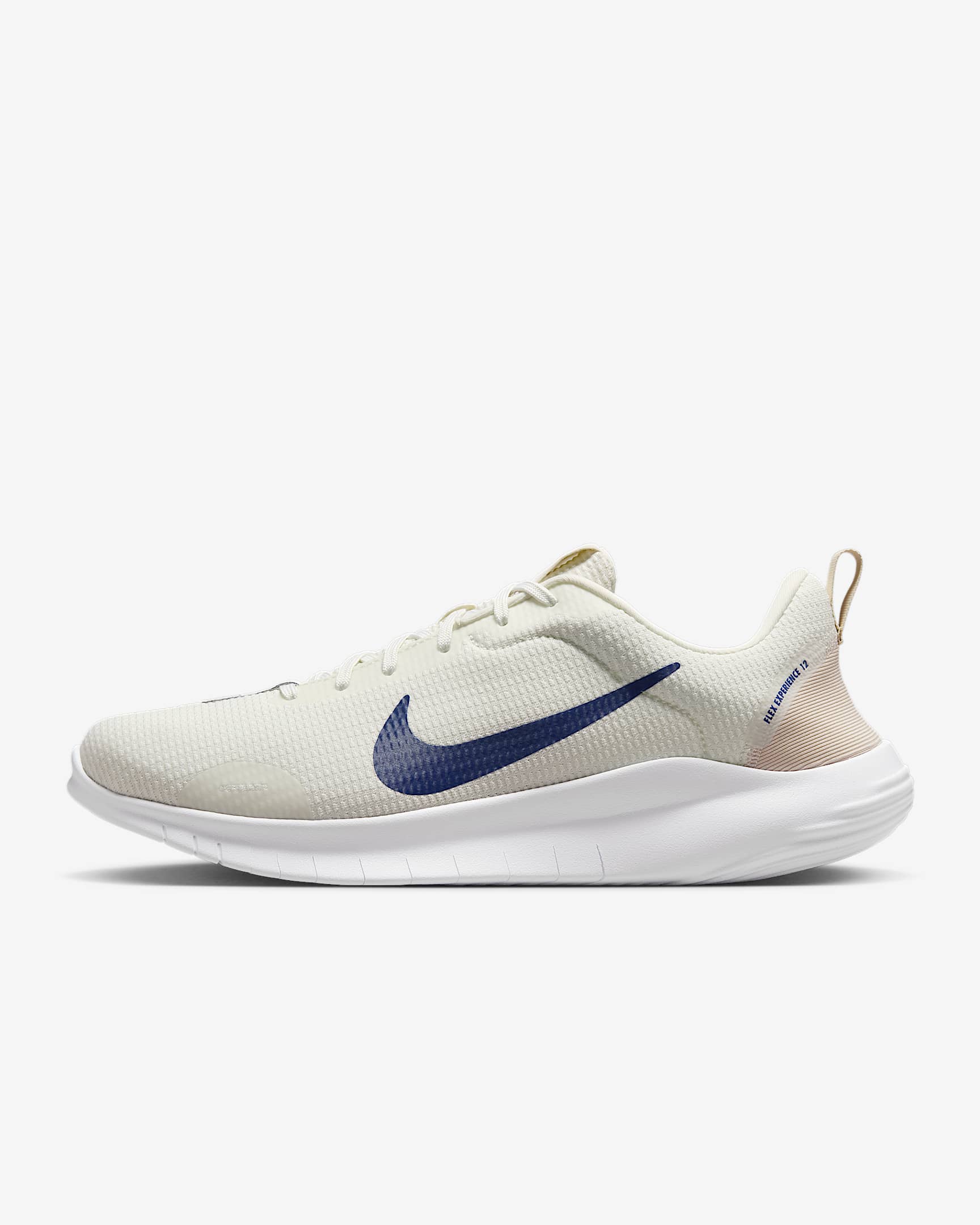 Nike Flex Experience Run 12 男子跑步训练鞋 - 帆白/浅土褐/深宝蓝
