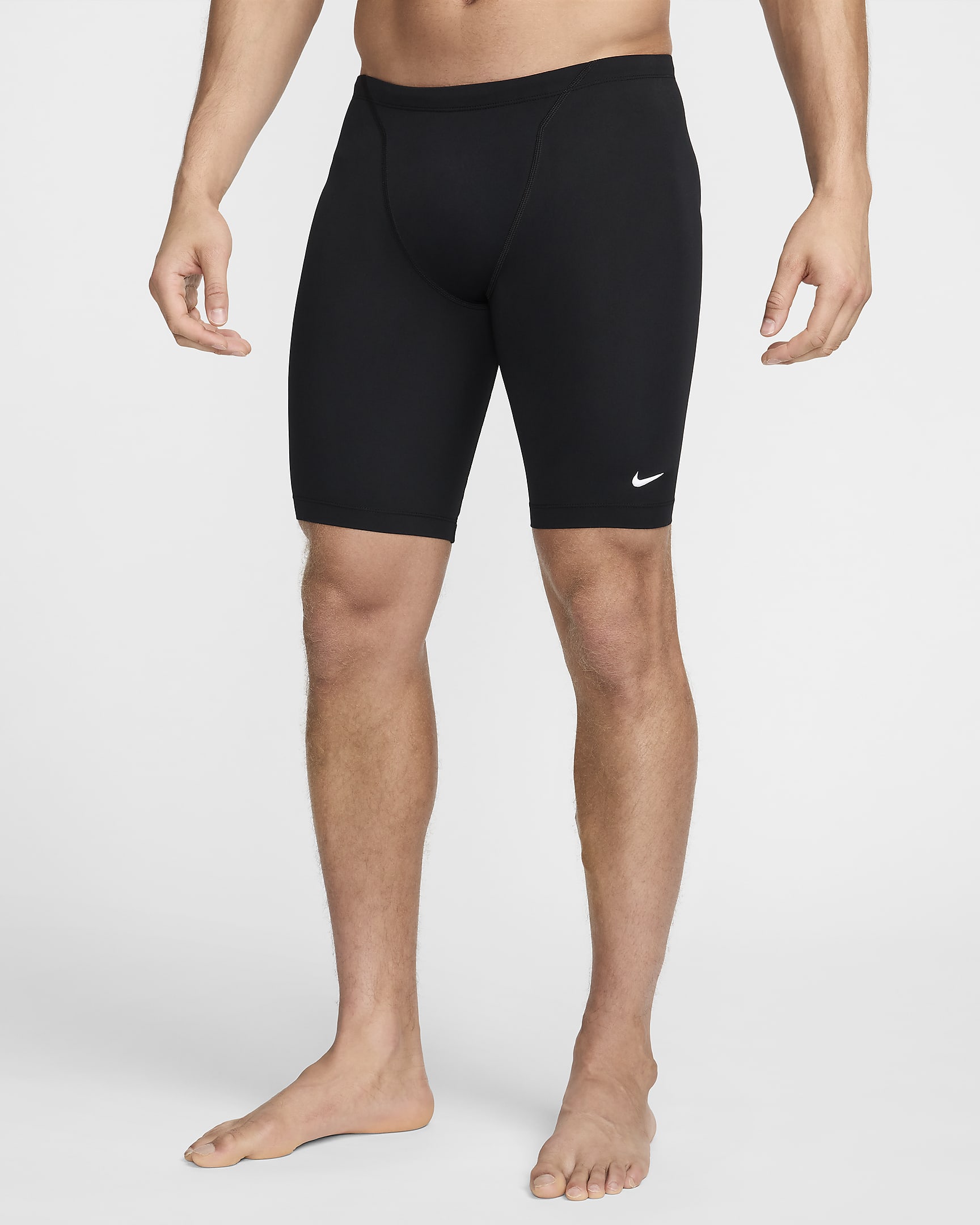 Nike Swim Solid 男子紧身泳裤 - 黑/黑/白色