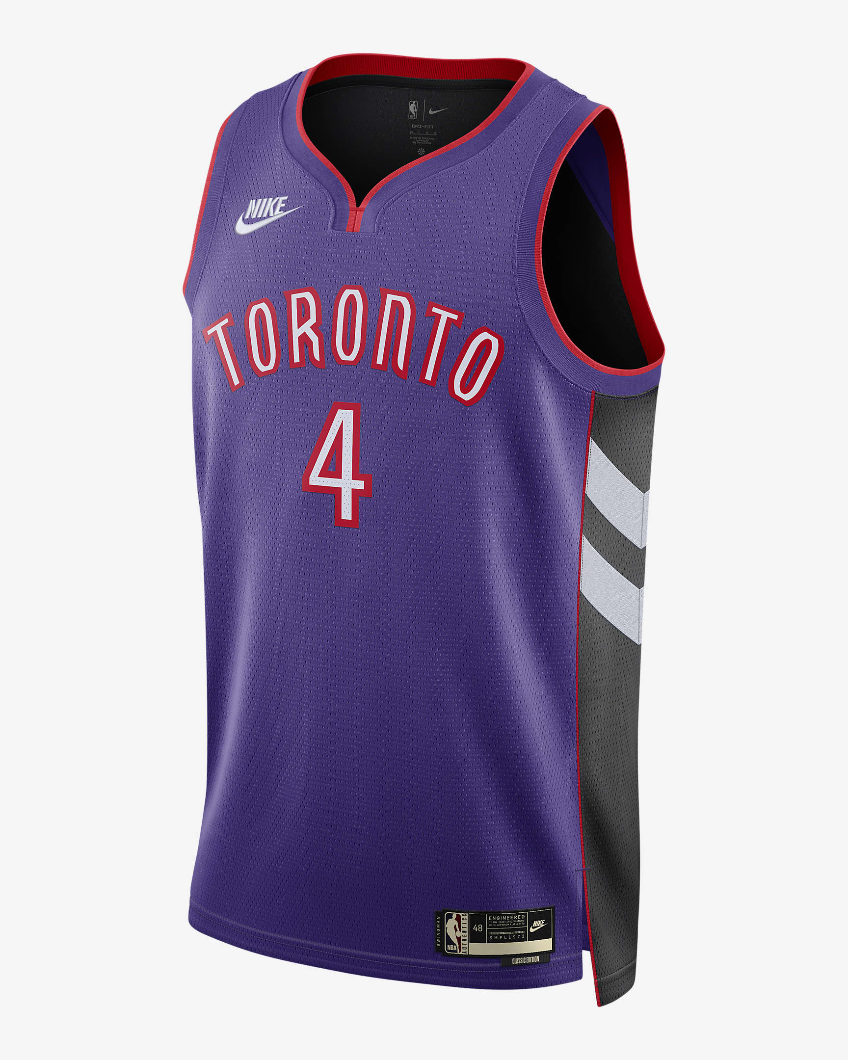 2024/25 赛季多伦多猛龙队斯科蒂·巴恩斯 (Scottie Barnes) Hardwood Classics Nike Dri-FIT NBA Swingman Jersey 男子速干球衣 - 全域紫