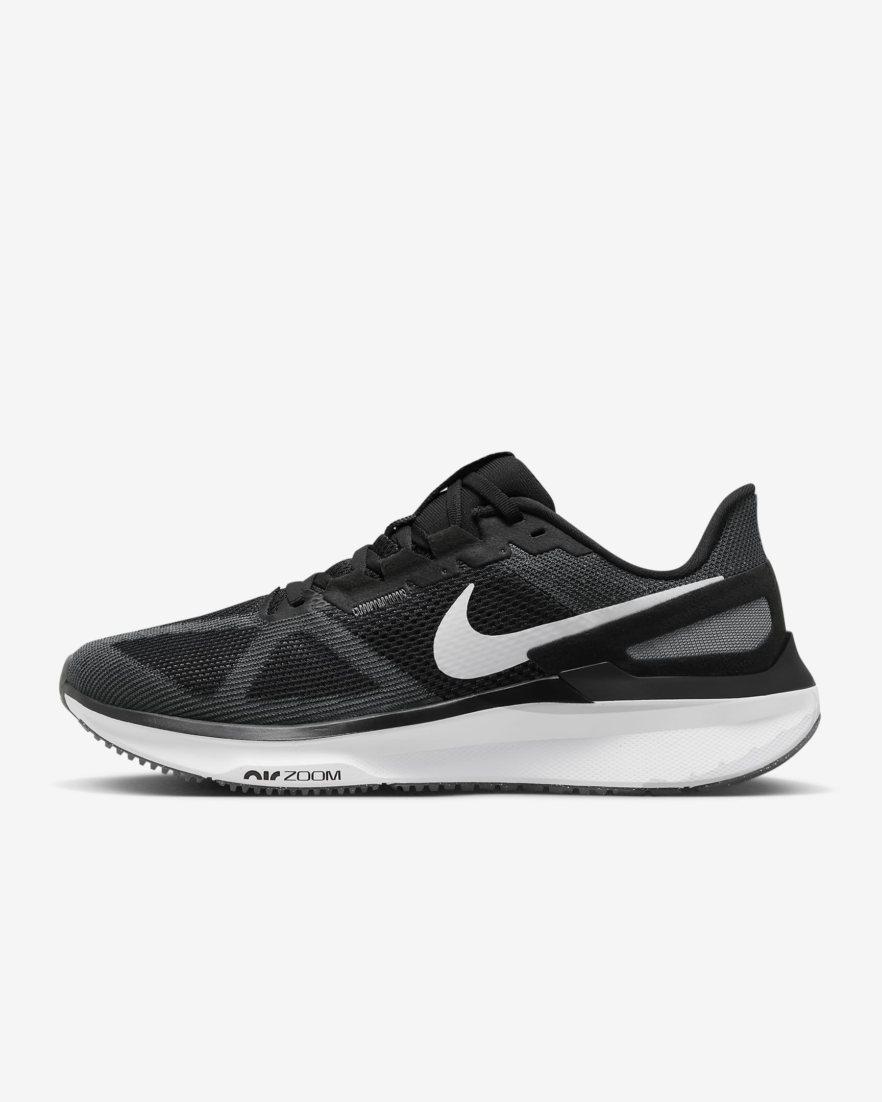 Nike Structure 25 男子公路跑步鞋 - 黑/铁灰/白色