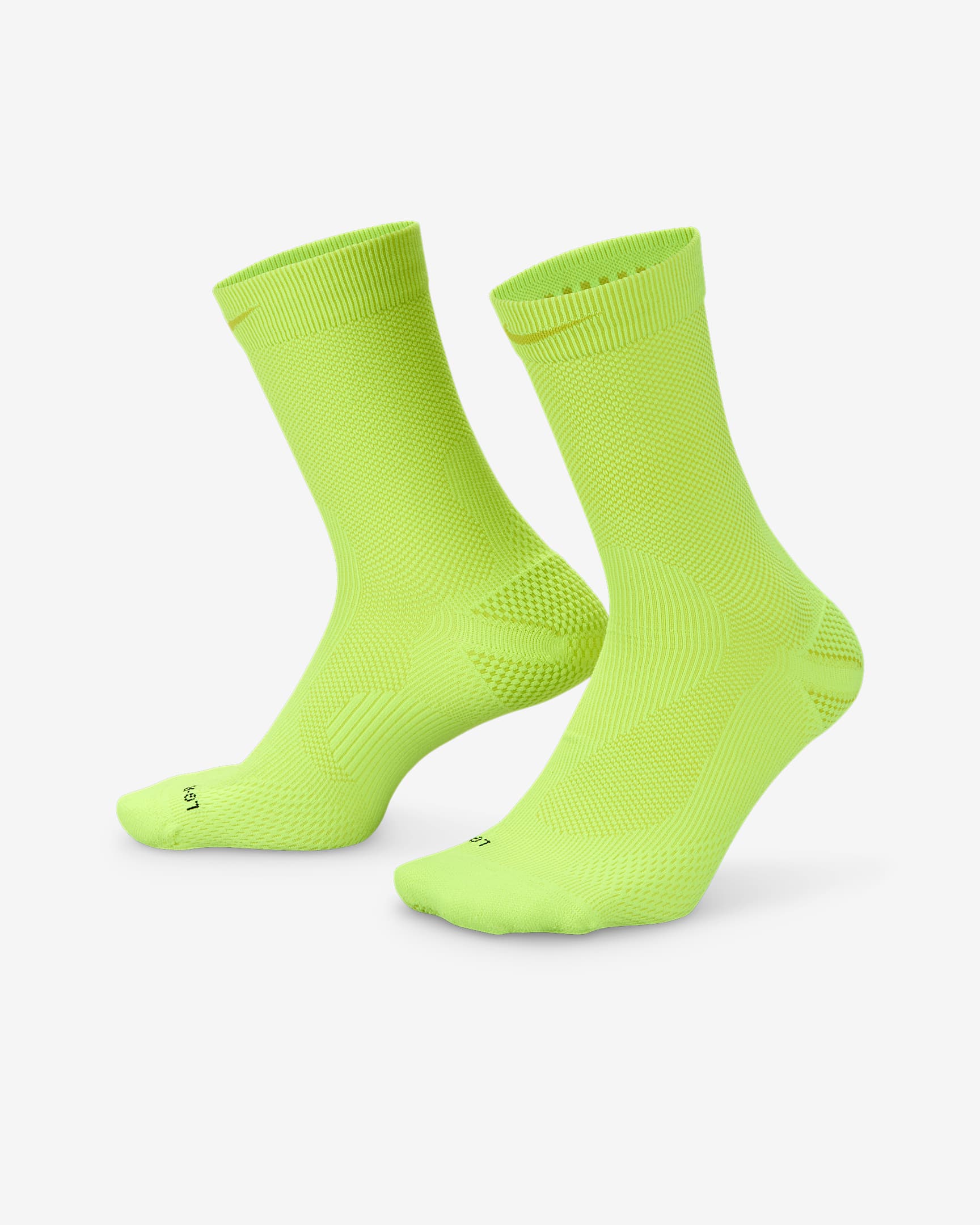 Nike Lightweight Running 速干中筒运动袜(1 双) - 荧光黄/仙人掌绿/黑/仙人掌绿