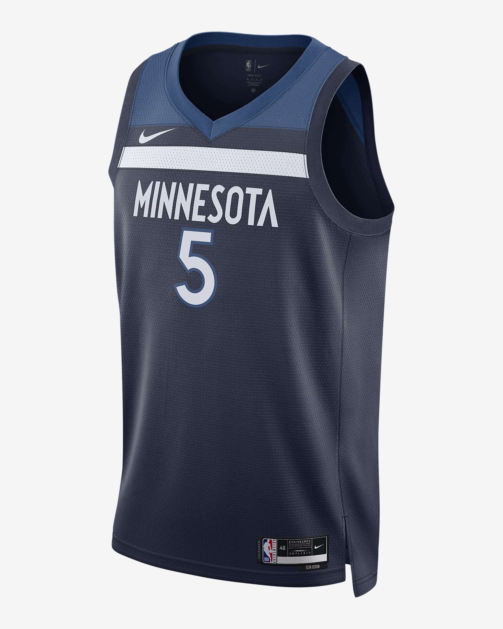 明尼苏达森林狼队 Icon Edition Nike Dri-FIT NBA Swingman Jersey 男子速干球衣 - 大学深蓝
