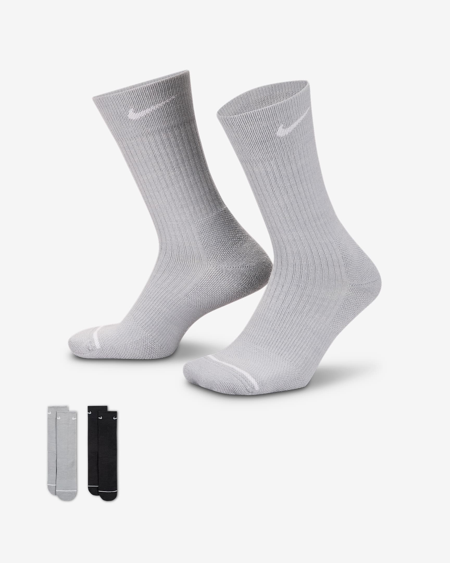 Nike Everyday 舒适速干中筒运动袜(2 双) - 多色