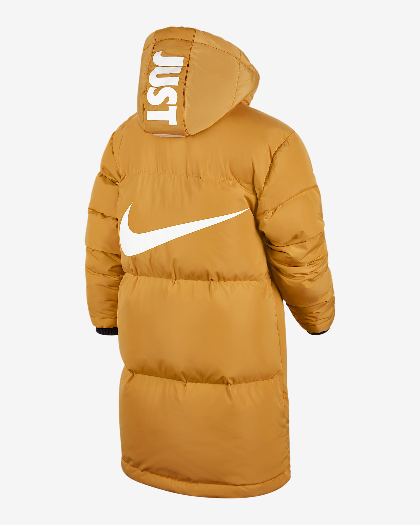 Nike 大童(男孩)全长拉链开襟羽绒外套 - 黄褐色