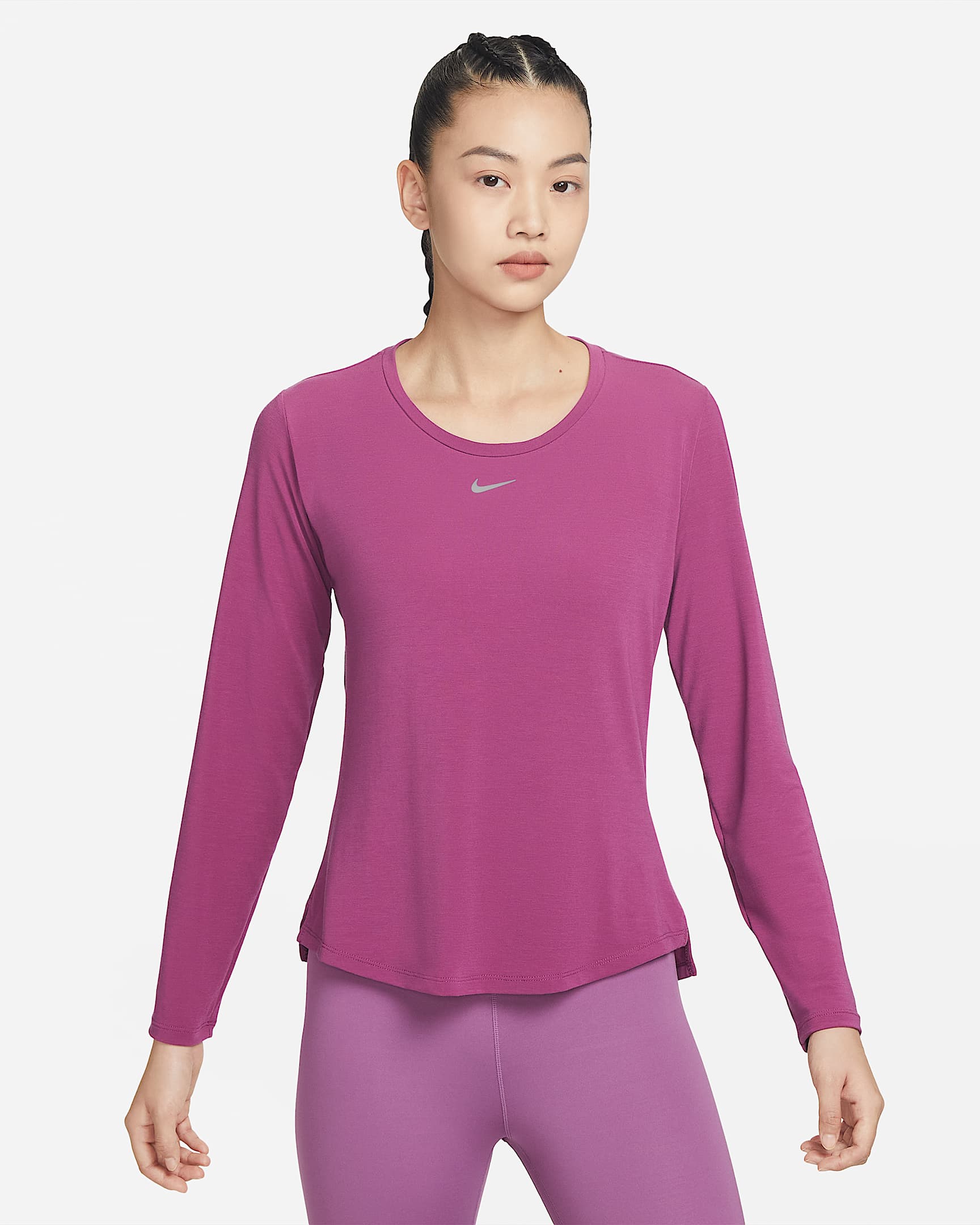 Nike Dri-FIT One Luxe 女子防晒速干长袖上衣 - 紫檀红