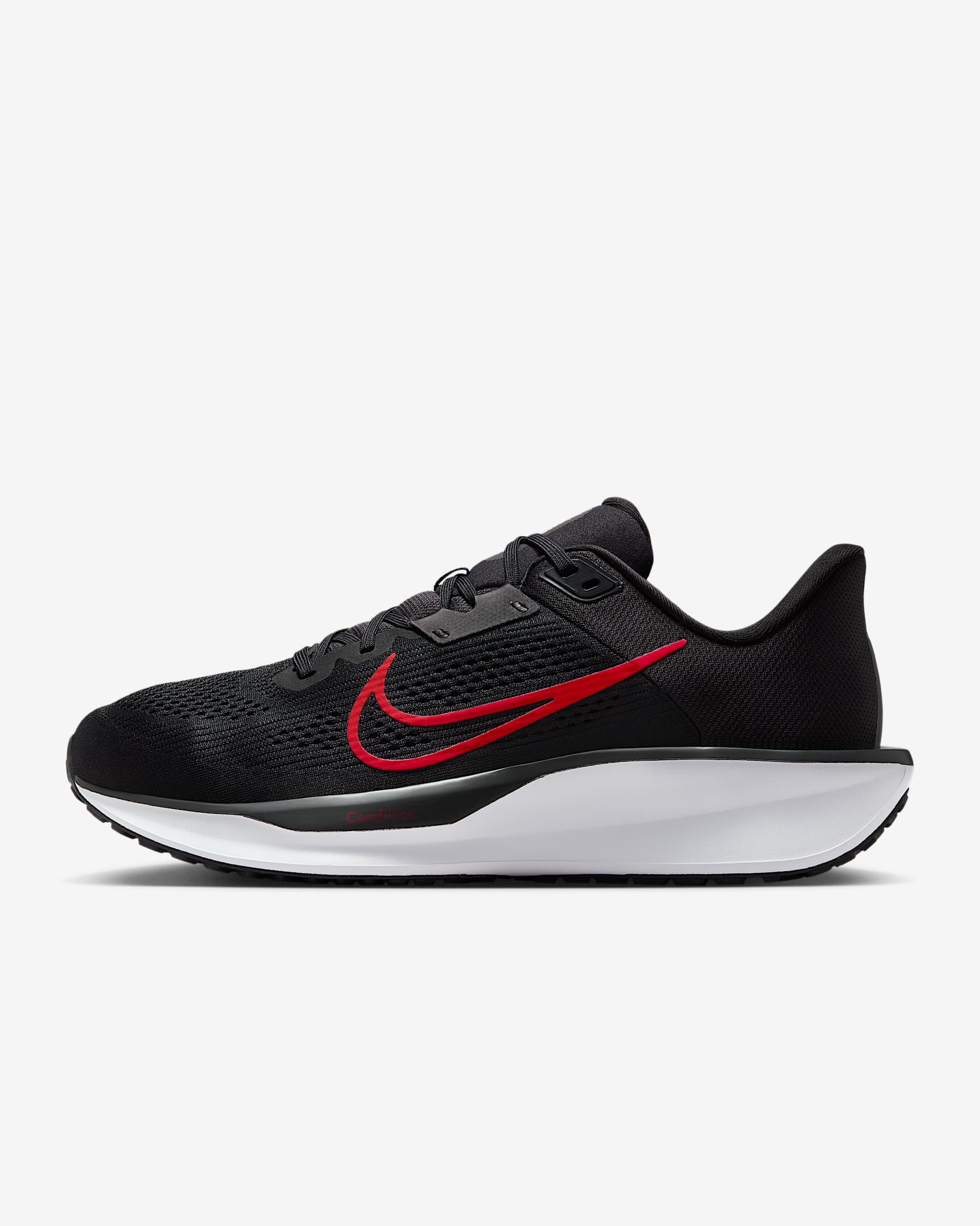 Nike Quest 6 男子公路跑步鞋 - 黑/白色/大学红