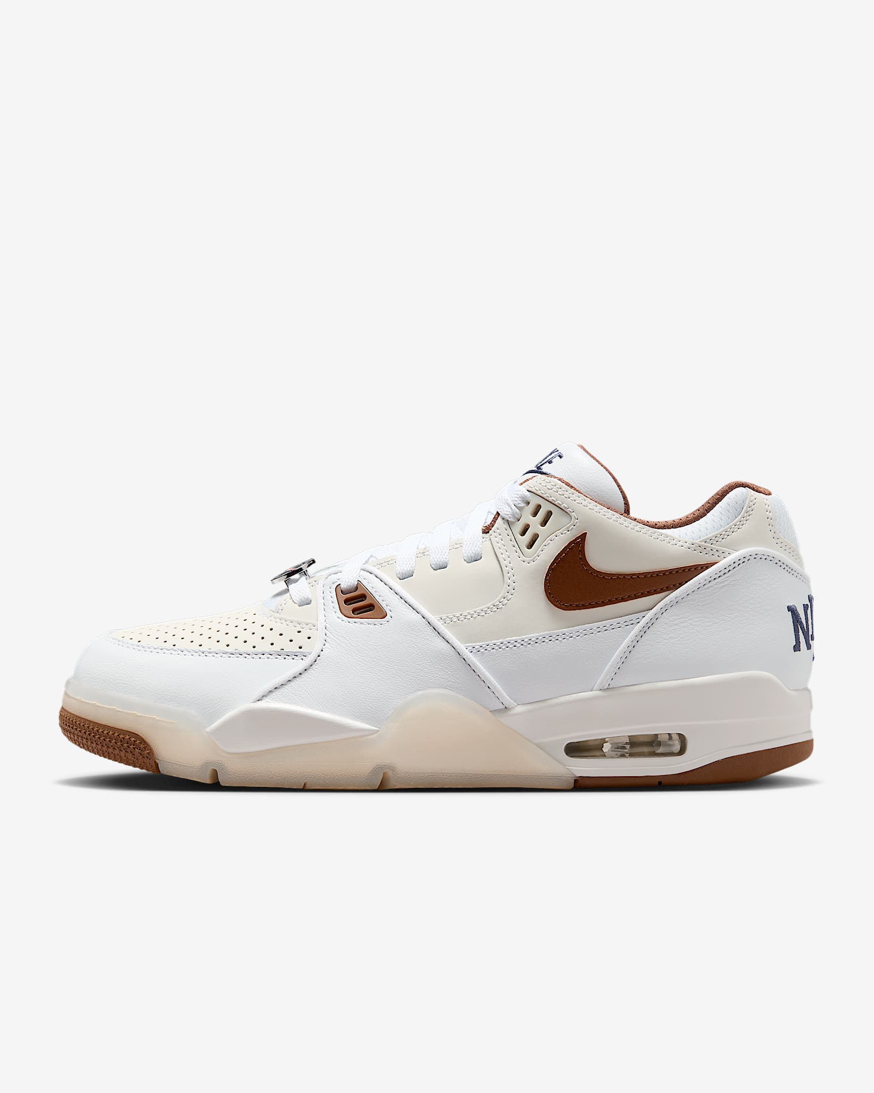 Nike Air Flight 89 Low 耐高系列男子运动鞋 - 白色/帆白/闪电蓝/浅英国褐