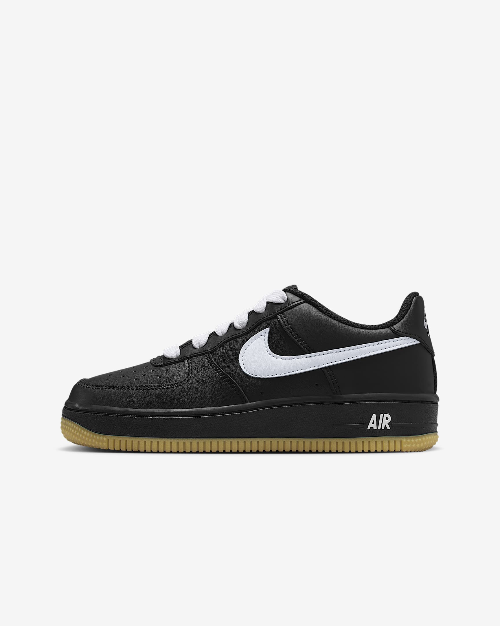 Nike Air Force 1 LV8 大童空军一号运动鞋 - 黑/橡皮浅褐/白色