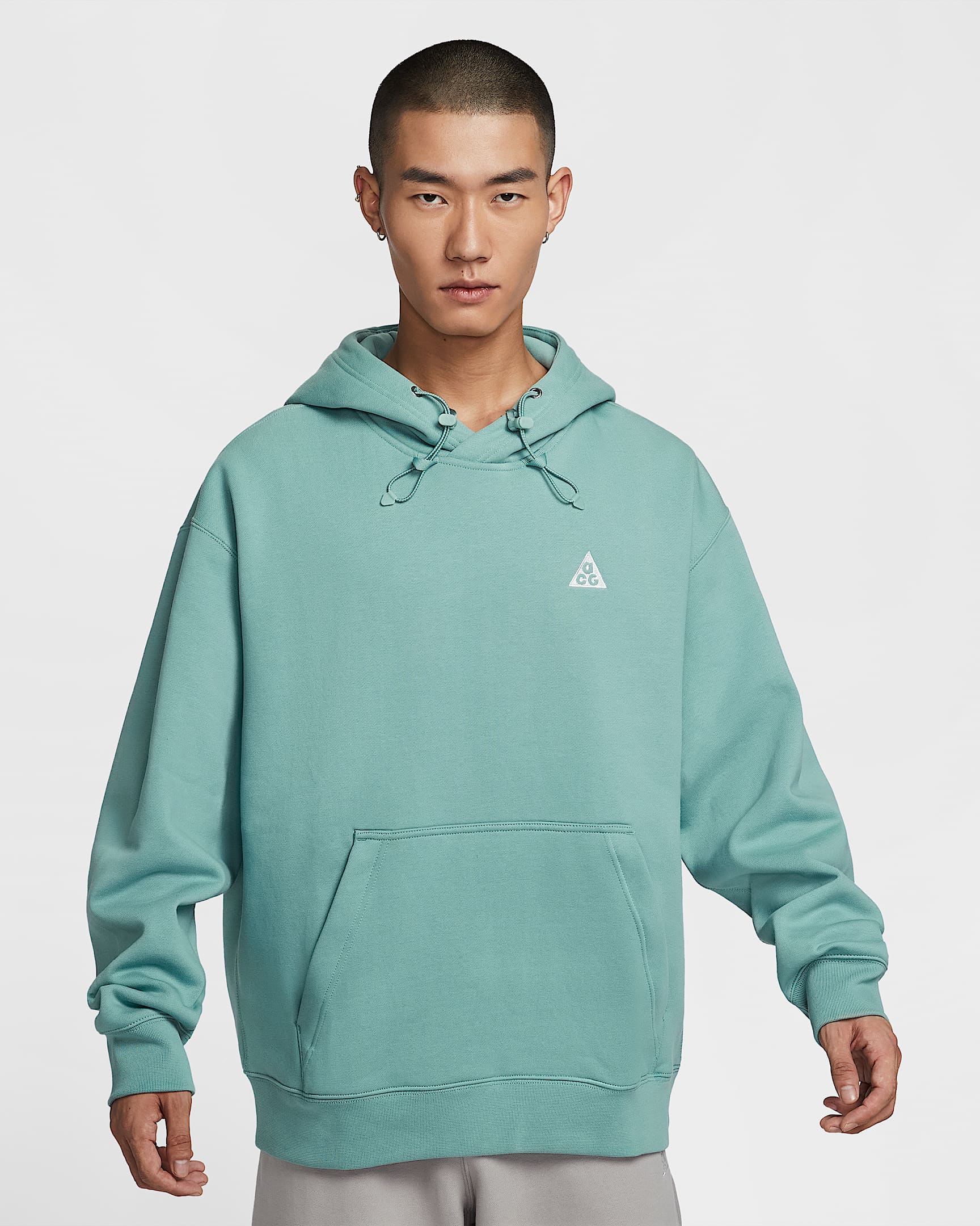 Nike ACG Therma-FIT 加绒套头连帽衫 - 大炮灰/土绿/山峰白