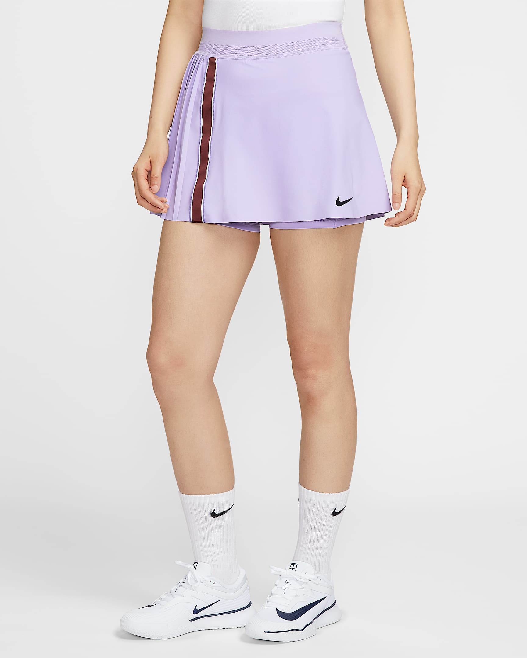 NikeCourt Slam Dri-FIT 郑钦文同款女子速干网球半身裙 - 绣球花紫/绣球花紫/黑
