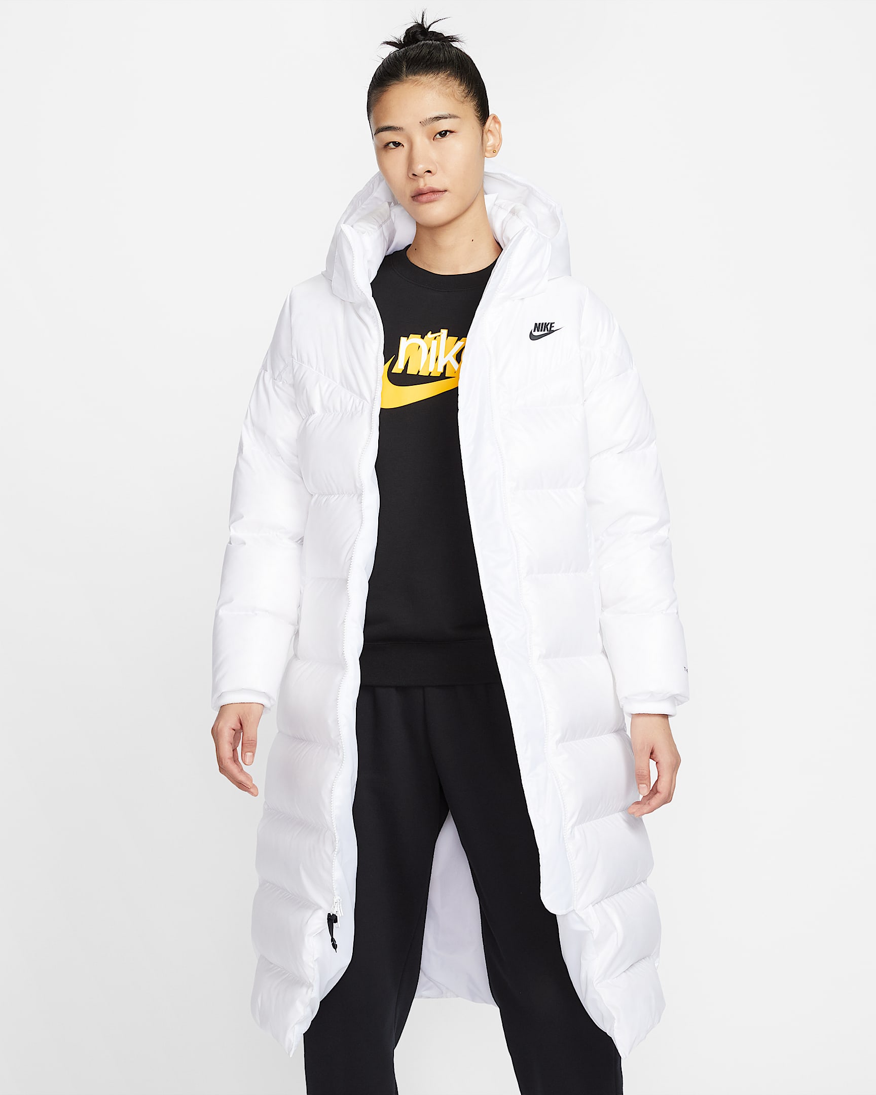Nike Sportswear Therma-FIT City Series 女子 650 蓬松度羽绒外套 - 白色/黑